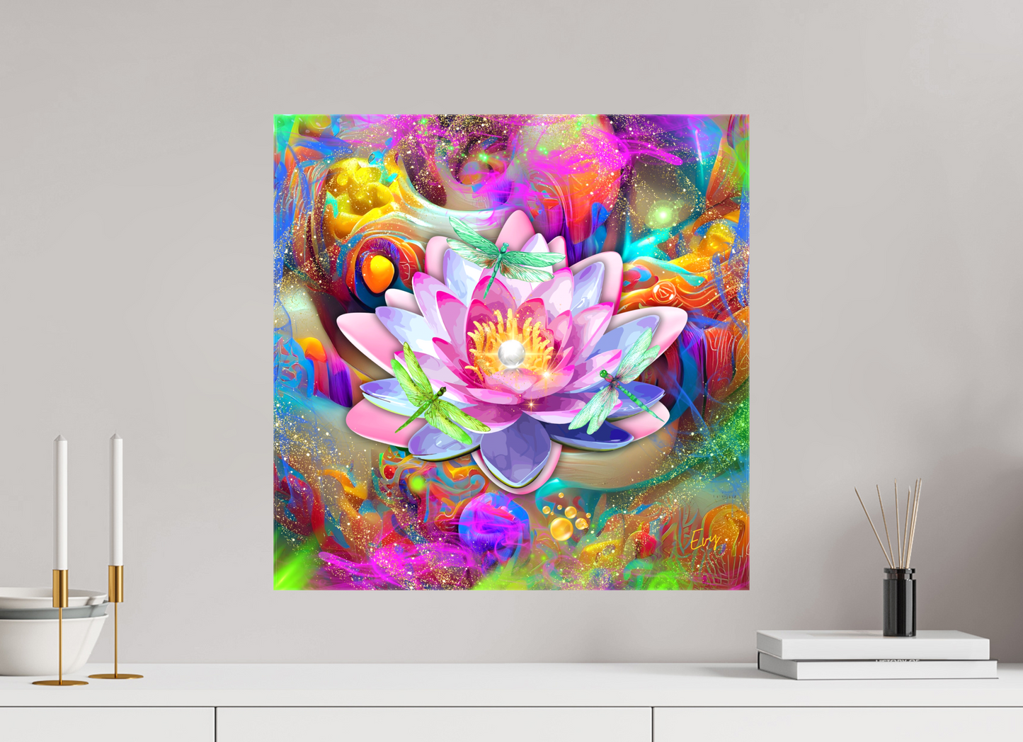 Kunstwerk: Kosmische Lotus Bloei