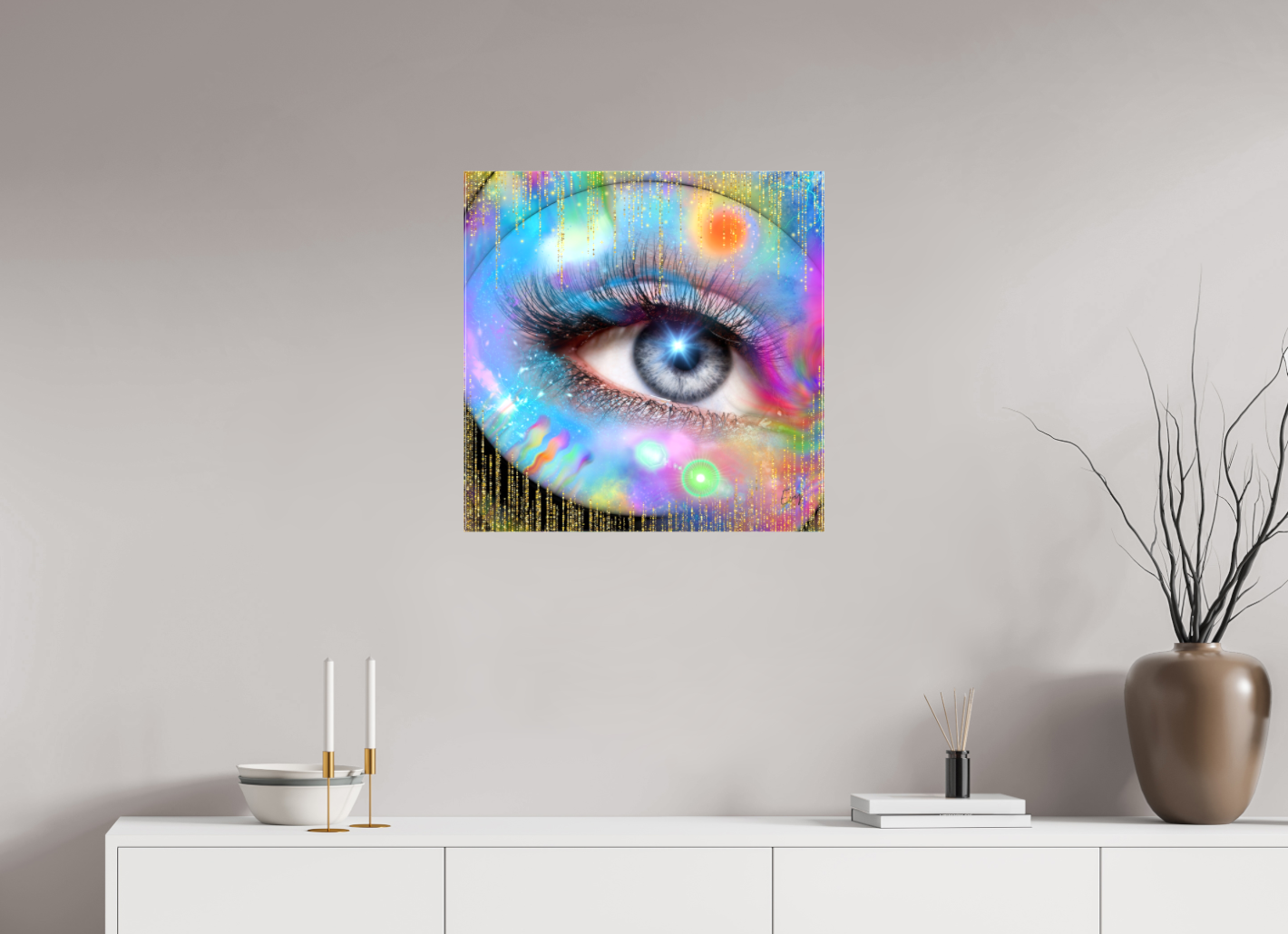 Universele Waarneming Binnenin - Kunstwerk voor aan de Muur - Evy's Bloom Art