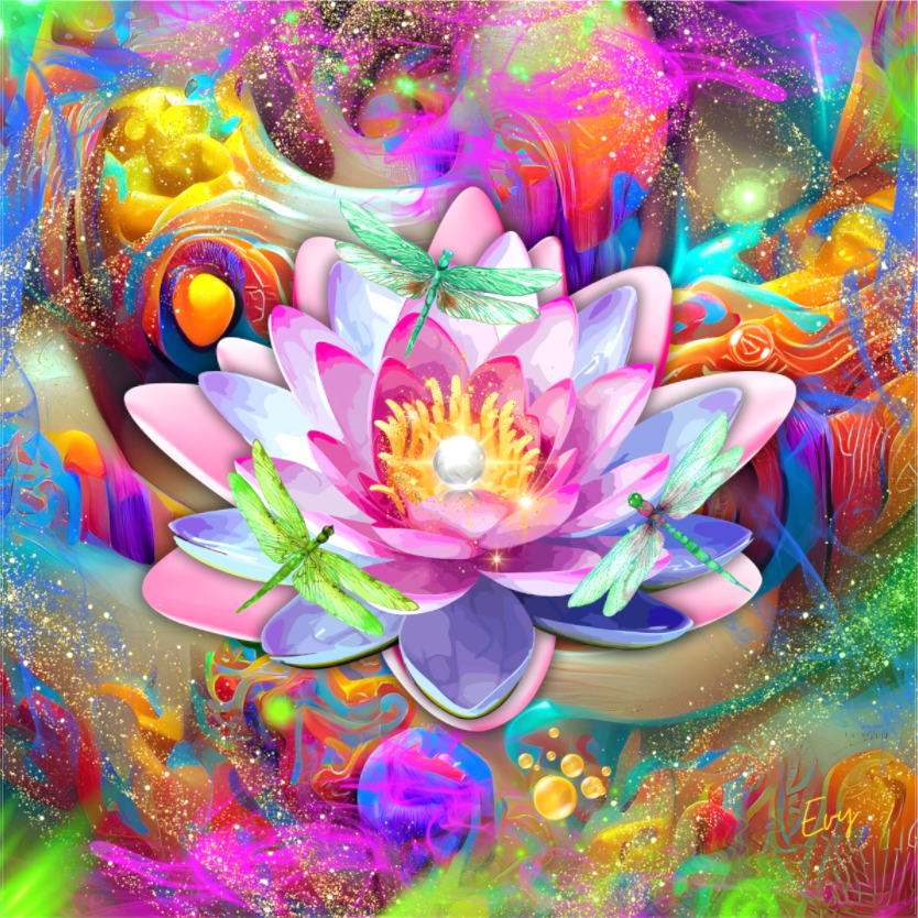 Kunstwerk: Kosmische Lotus Bloei