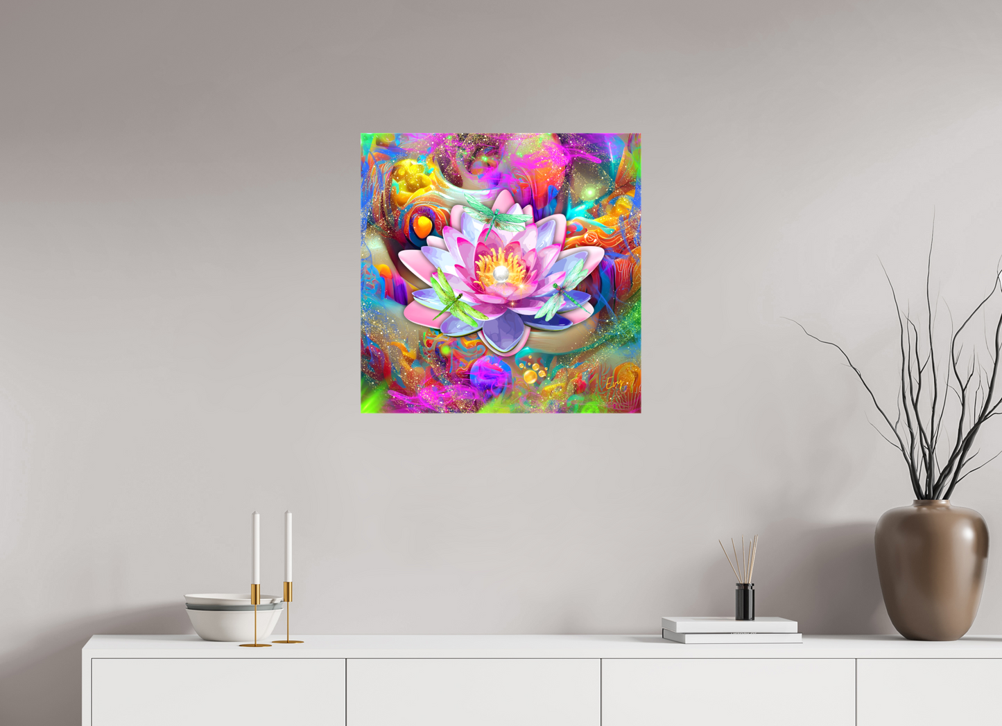 Kunstwerk: Kosmische Lotus Bloei