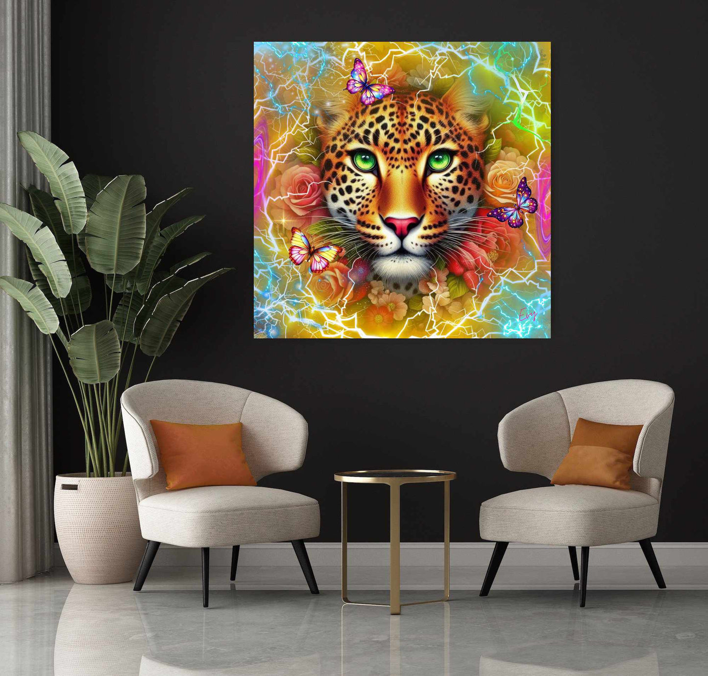 Kunstwerk: Wilde Schoonheid Acrylic Print – Een Kleurrijke Symfonie voor Modern Interieur - Evy's Bloom Art