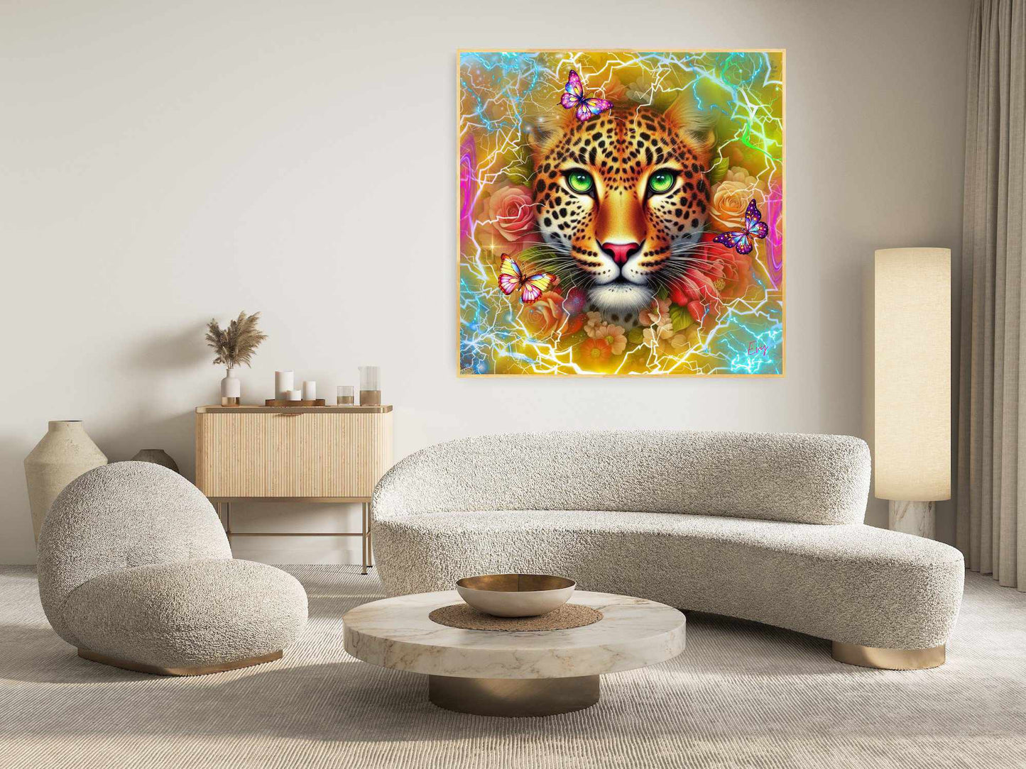 Kunstwerk: Wilde Schoonheid Acrylic Print – Een Kleurrijke Symfonie voor Modern Interieur - Evy's Bloom Art