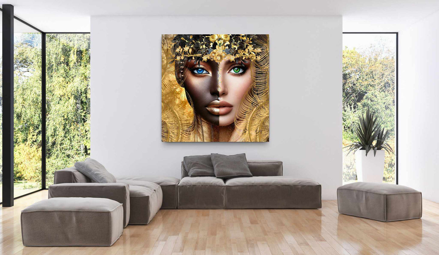 Kunstwerk: "Verborgen Schat van Ons Zelf" Canvasprint Glanzend 3D 4cm - Evy's Bloom Art