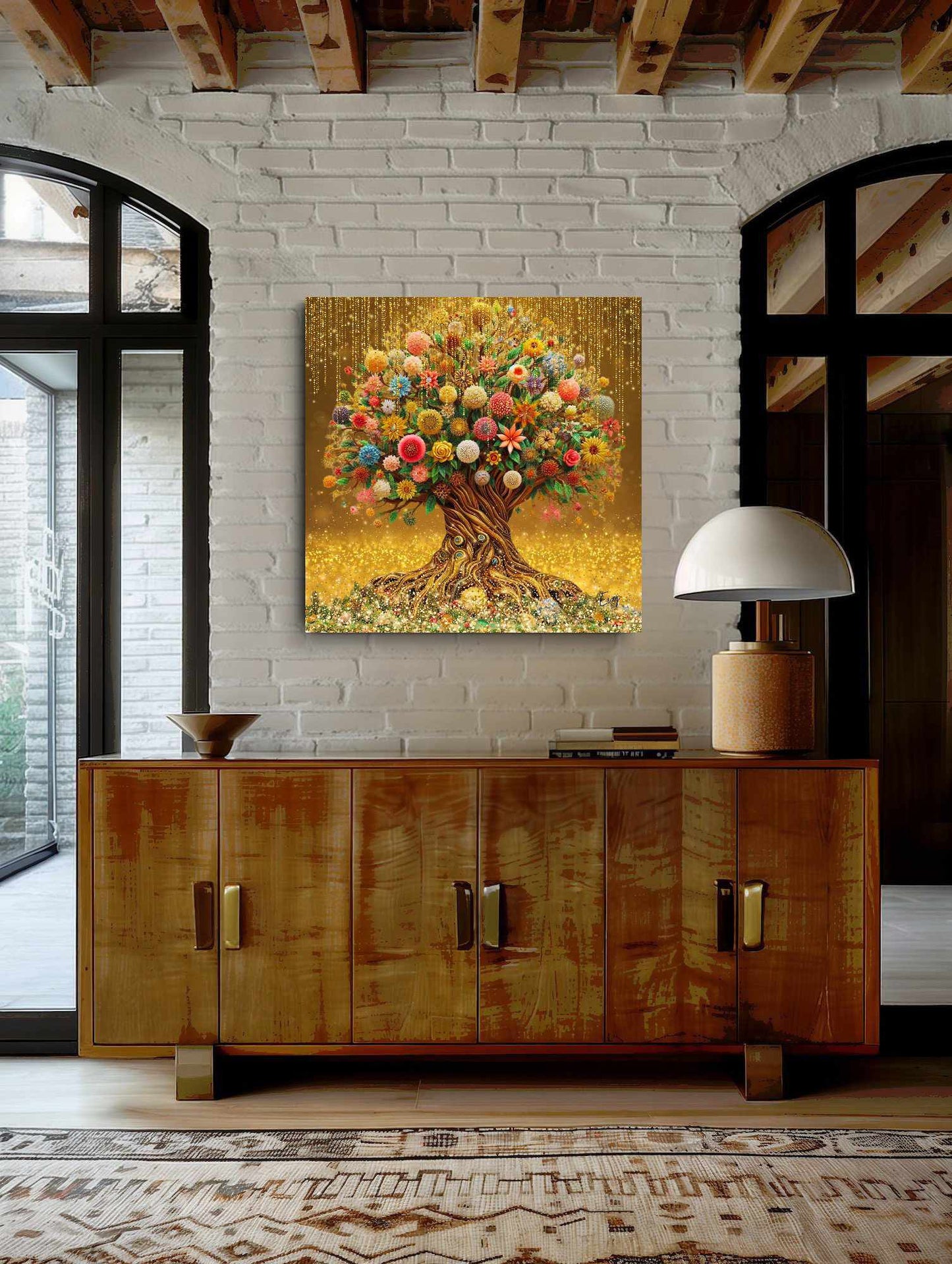 Kunstwerk: "De Bloeiende Levensboom" - Evy's Bloom Art