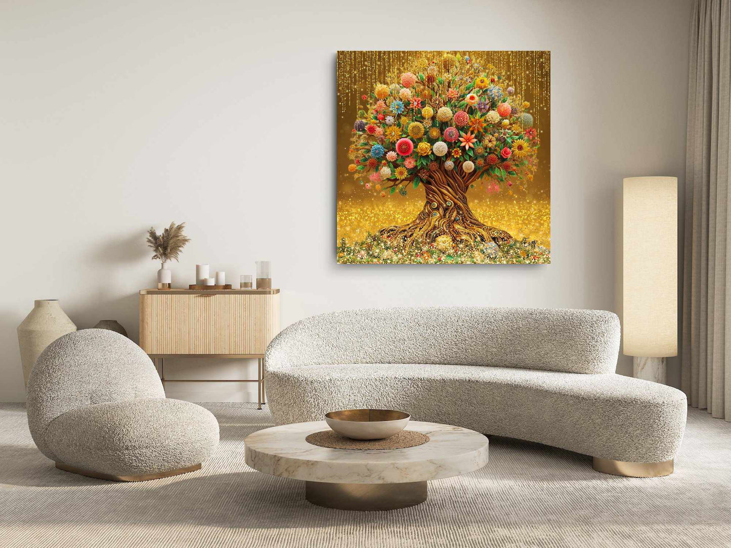Kunstwerk: "De Bloeiende Levensboom" - Evy's Bloom Art