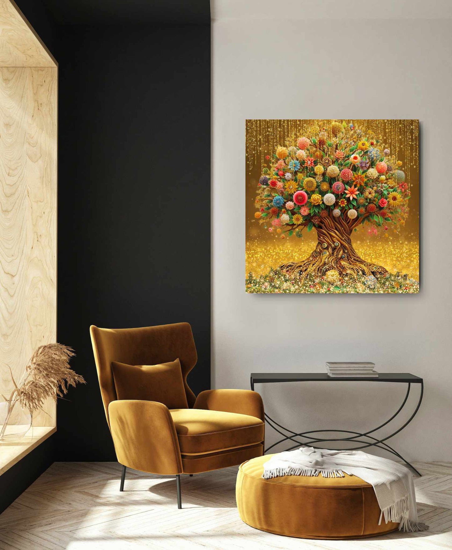 Kunstwerk: "De Bloeiende Levensboom" - Evy's Bloom Art