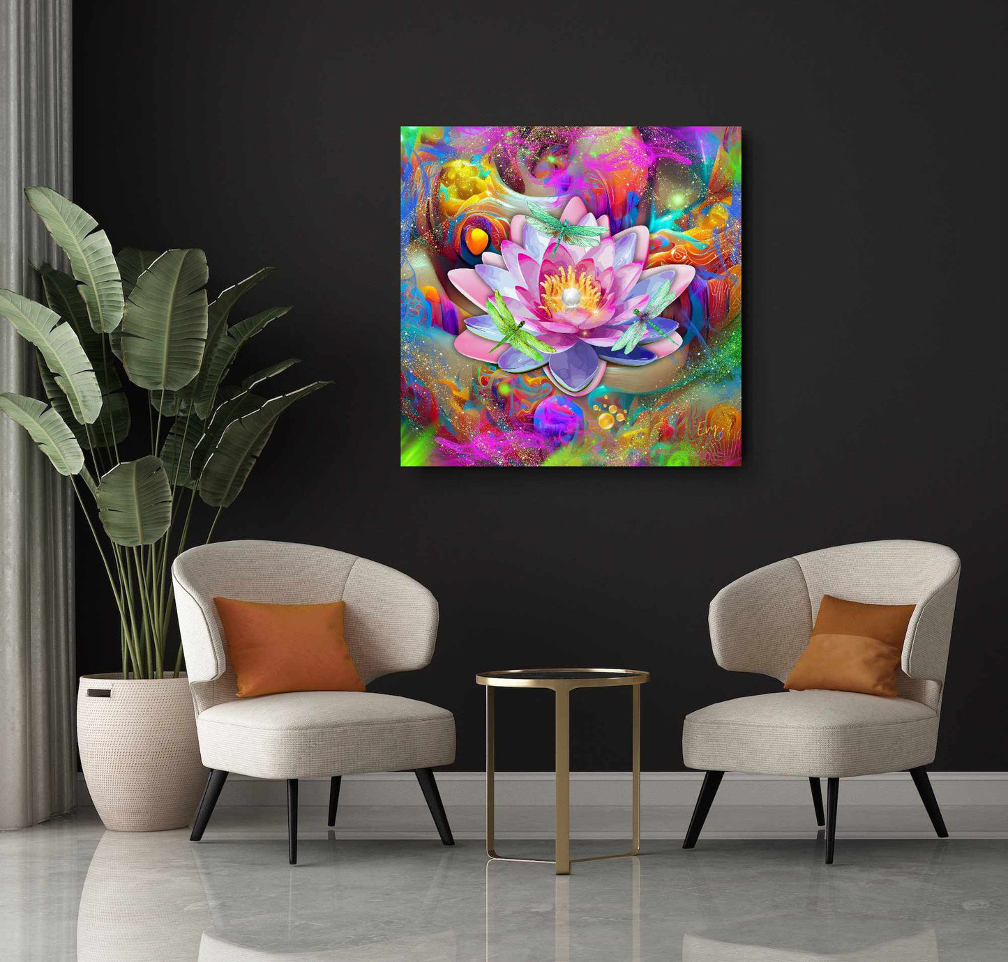 Kunstwerk: Kosmische Lotus Bloei