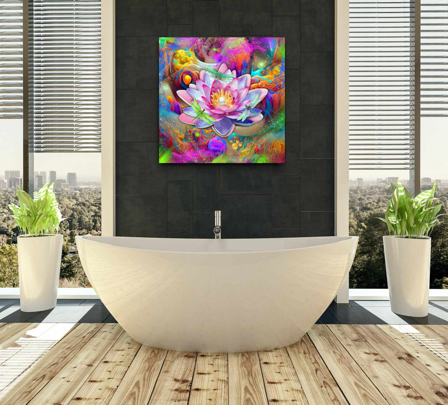 Kunstwerk: Kosmische Lotus Bloei