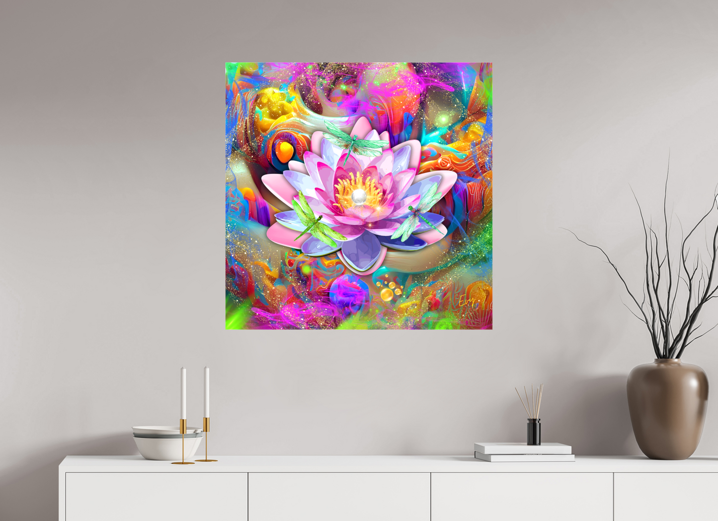 Kunstwerk: Kosmische Lotus Bloei