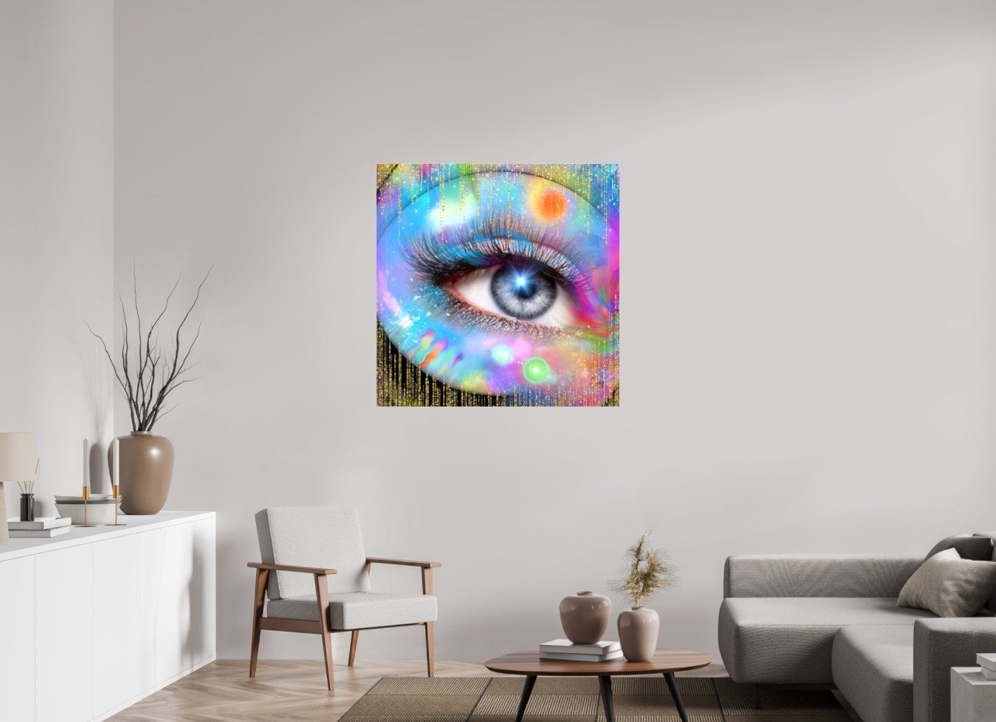 Universele Waarneming Binnenin - Kunstwerk voor aan de Muur - Evy's Bloom Art