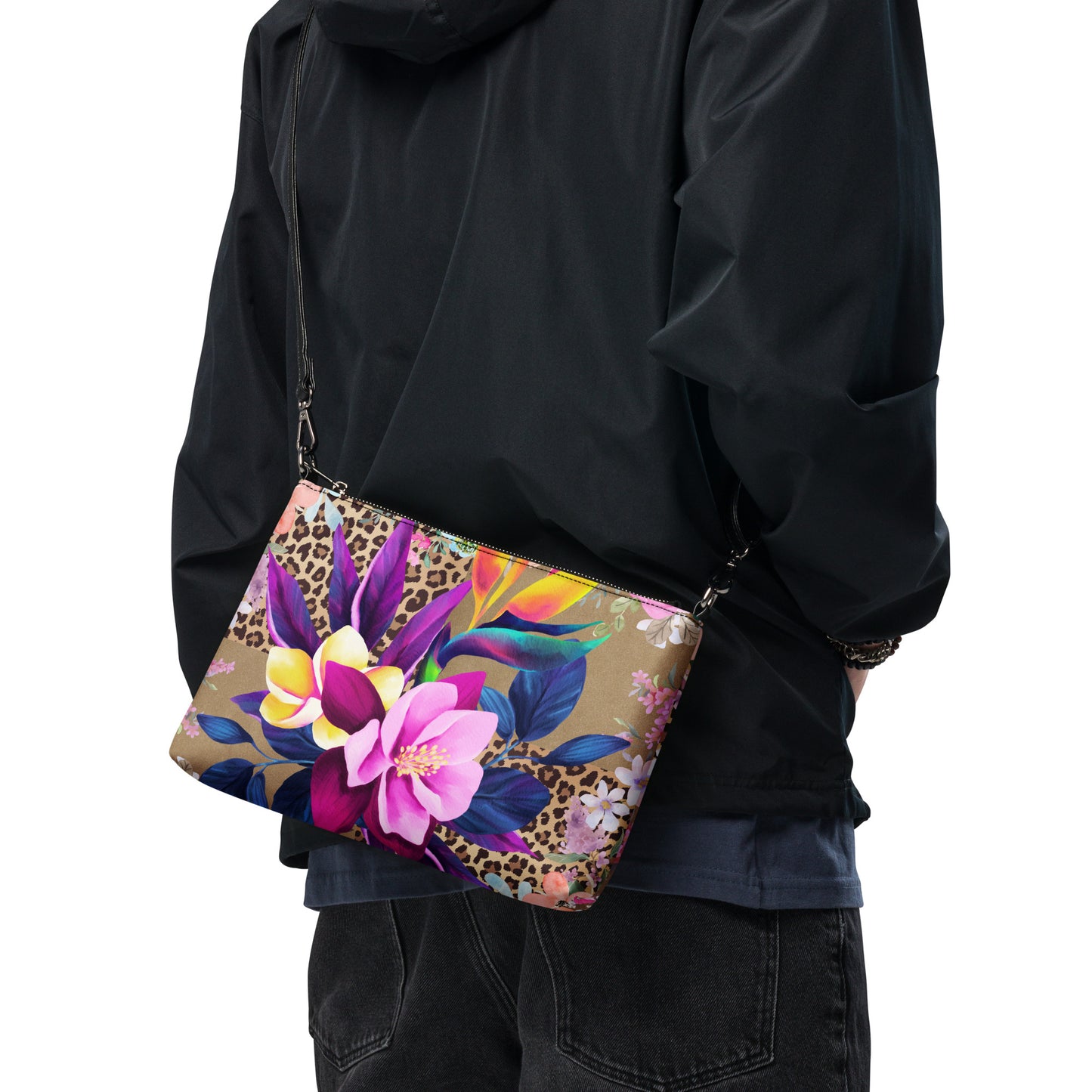 Draagtas: "Bohemian Elegance - Crossbodytas met Evy's Bloom Art Design" - Evy's Bloom Art