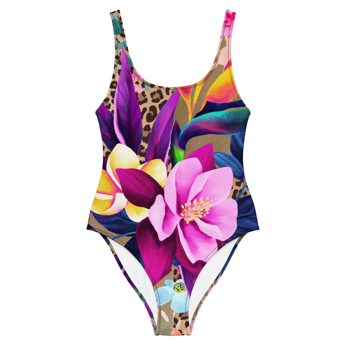 Badmode: "Wild Bloemenpracht - Stijlvol Badpak van Evy's Bloom Art" - Evy's Bloom Art