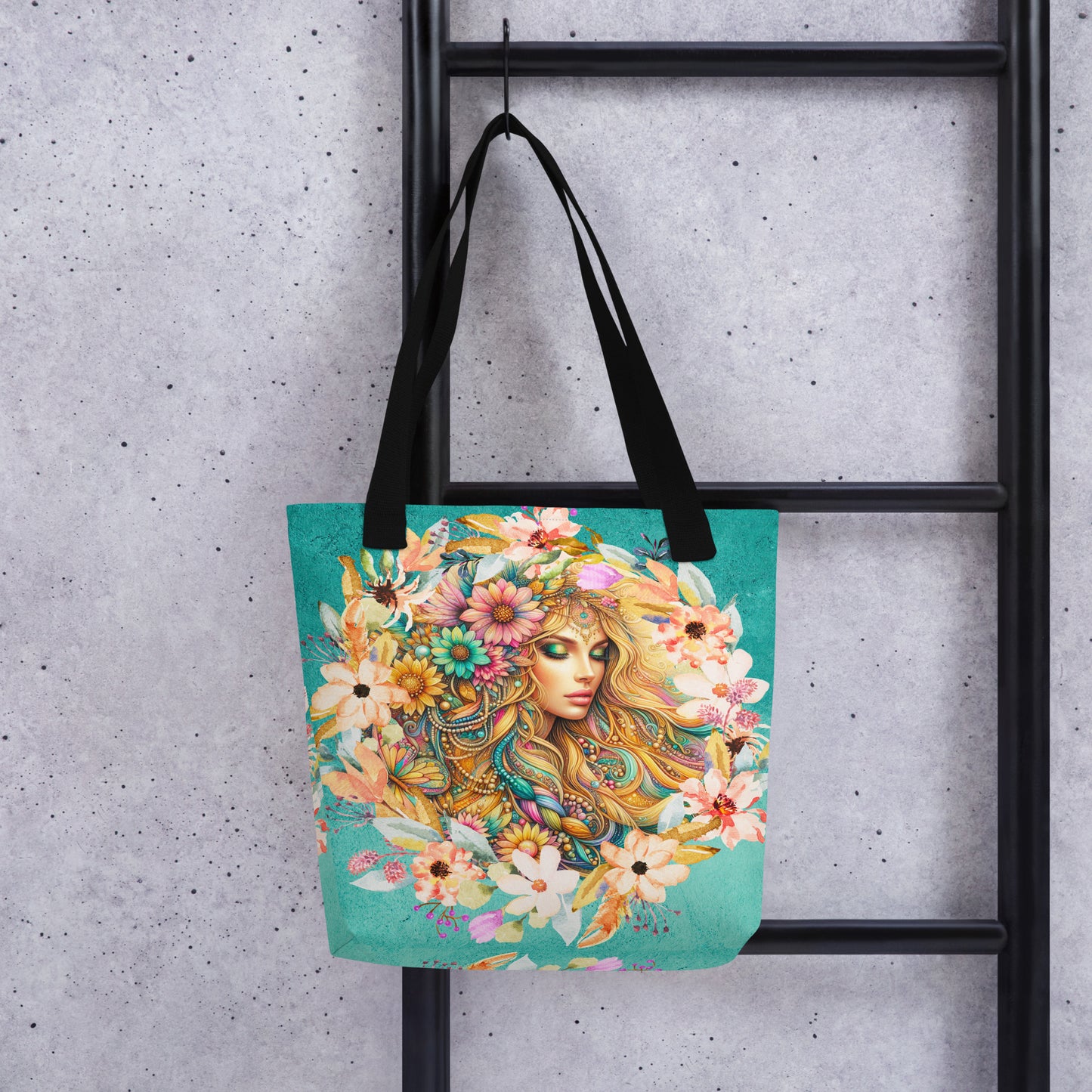 Draagtas: "Boho Droomtas - Trendy Stoffen Tas met Evy's Bloom Art Design" - Evy's Bloom Art