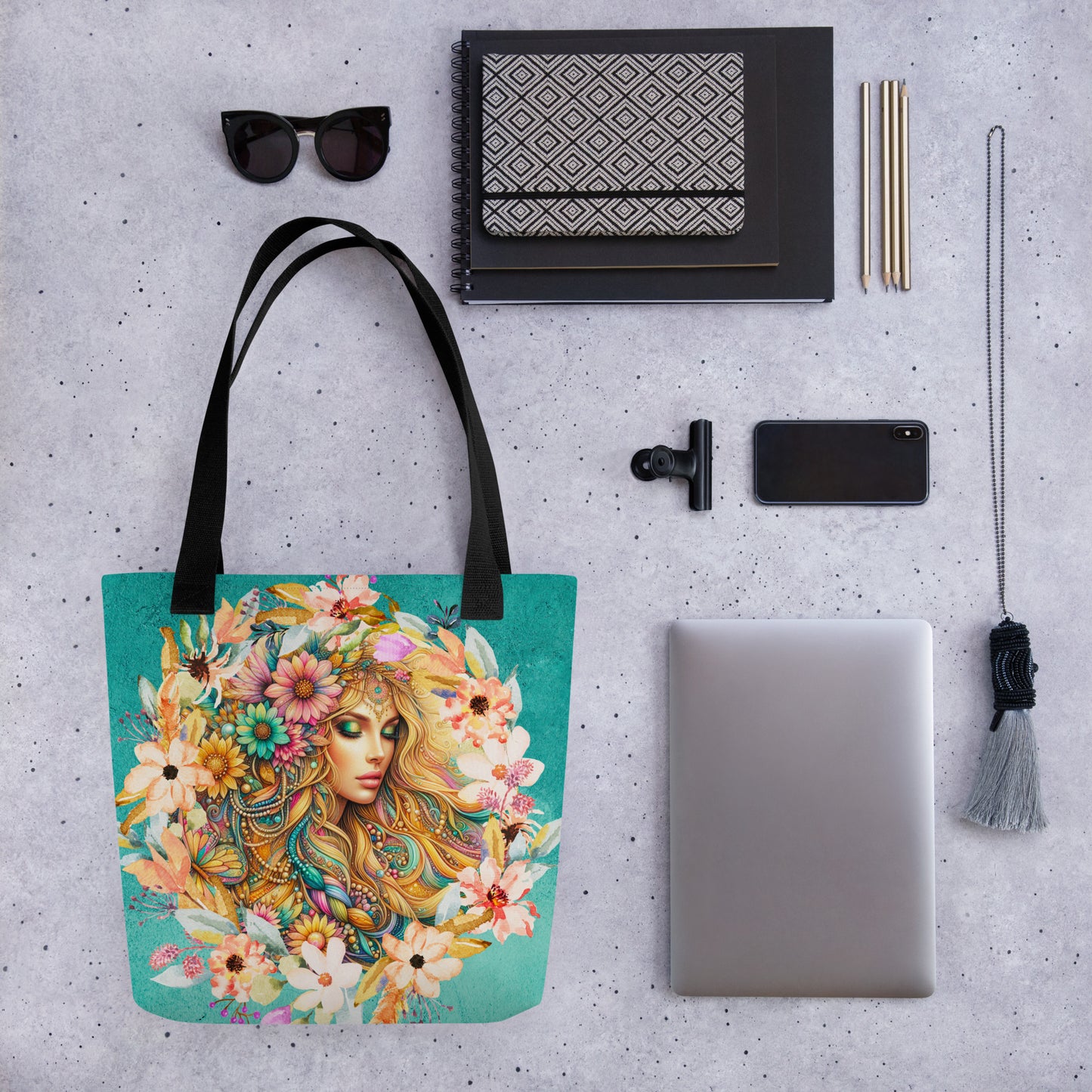 Draagtas: "Boho Droomtas - Trendy Stoffen Tas met Evy's Bloom Art Design" - Evy's Bloom Art