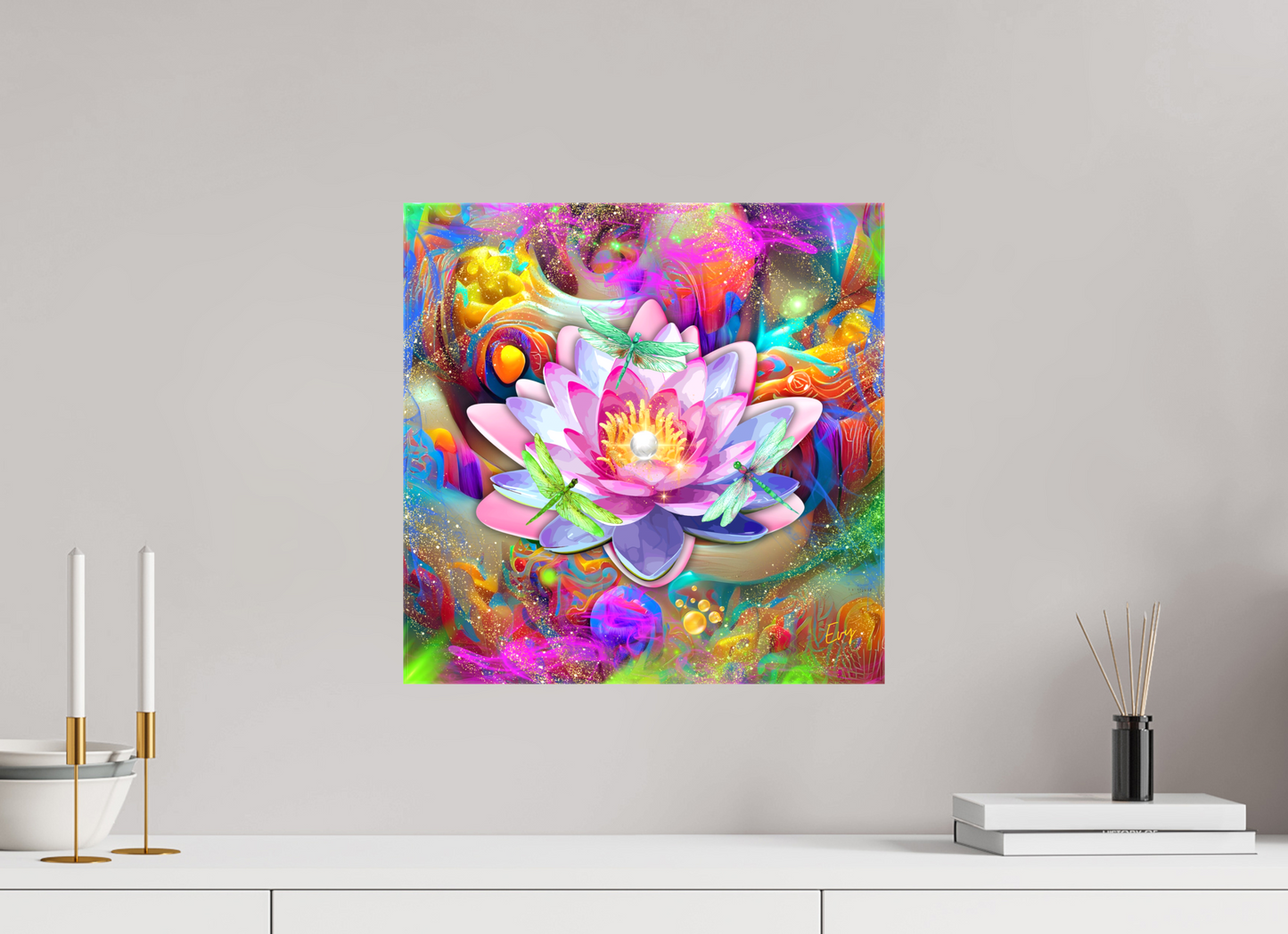Kunstwerk: Kosmische Lotus Bloei