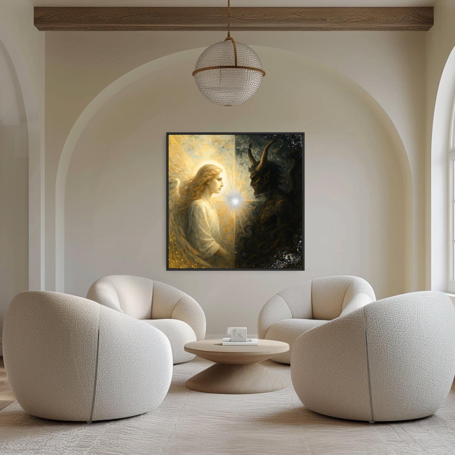 Kunstwerk: De Eeuwige Dans van Licht en Duisternis