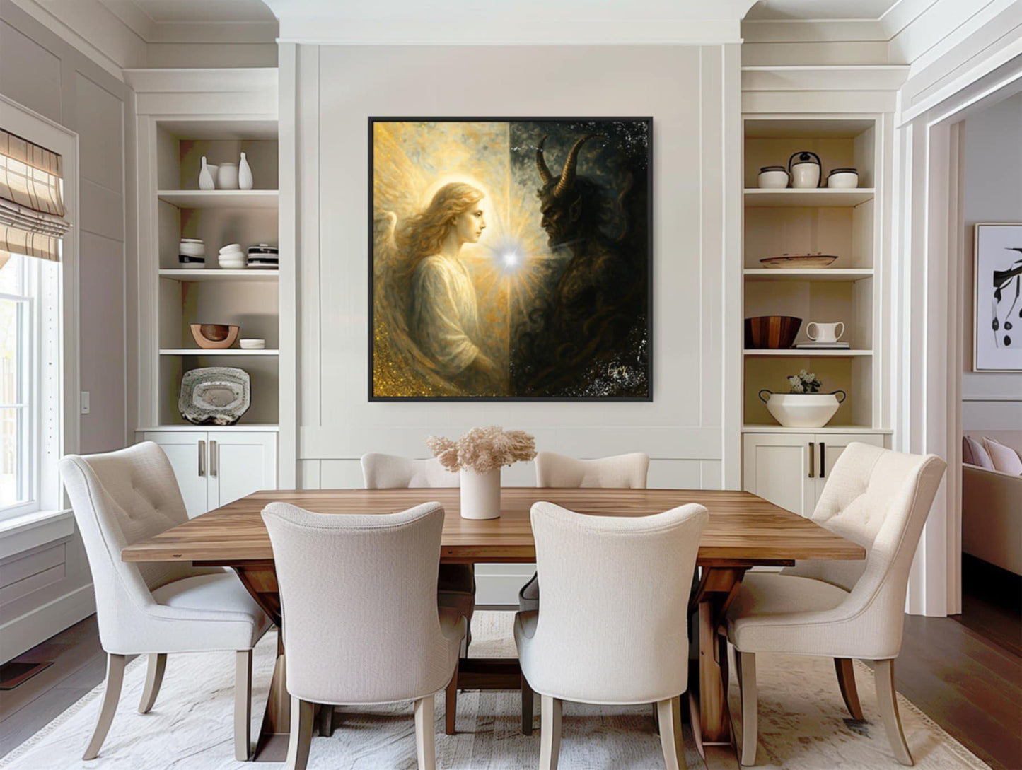 Kunstwerk: De Eeuwige Dans van Licht en Duisternis