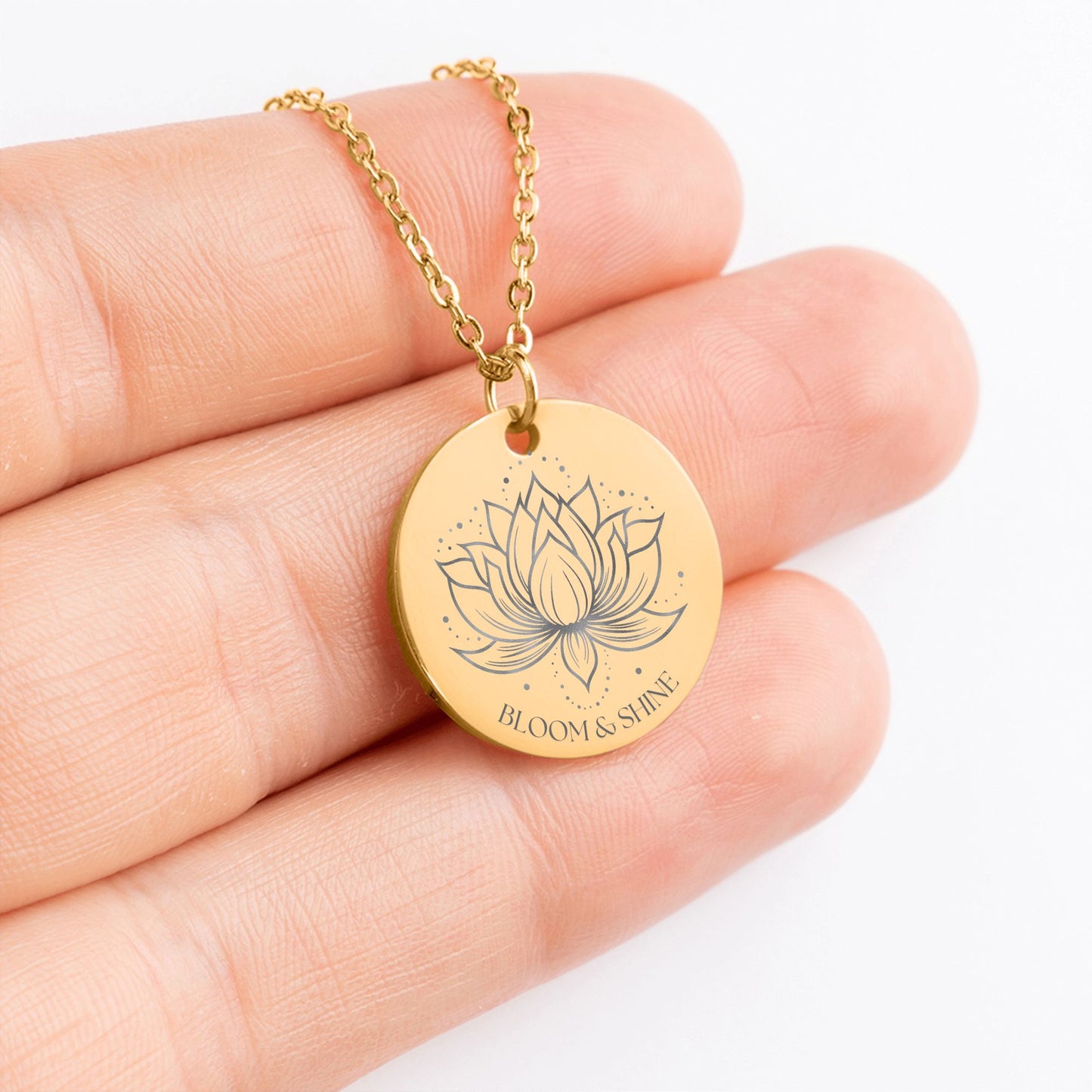 Extra Aanbod Voor Haar: Bloom & Shine – Lotusbloem Halsketting - Evy's Bloom Art