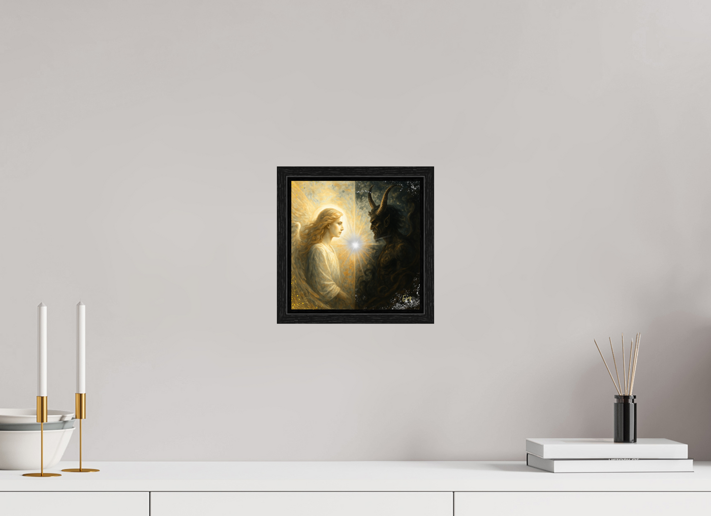 Kunstwerk: De Eeuwige Dans van Licht en Duisternis