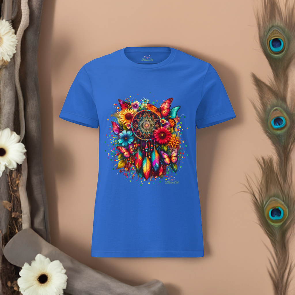 "Boho Dromenvanger - T-shirt Kleurrijk ontwerp door Evy's Bloom Art" - Evy's Bloom Art