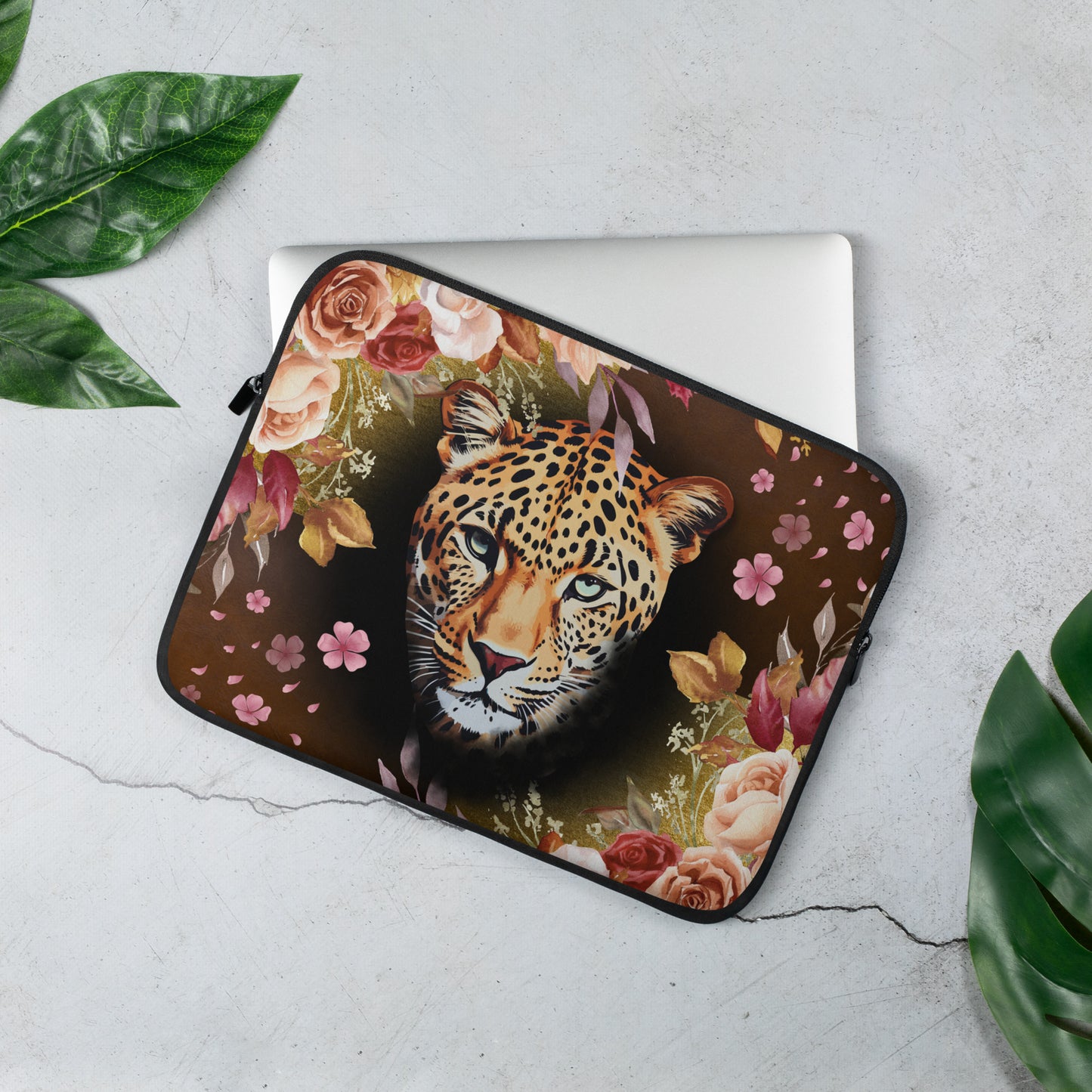 Draagtas: "Wild Elegantie - Laptophoes met Evy's Bloom Art Design" - Evy's Bloom Art