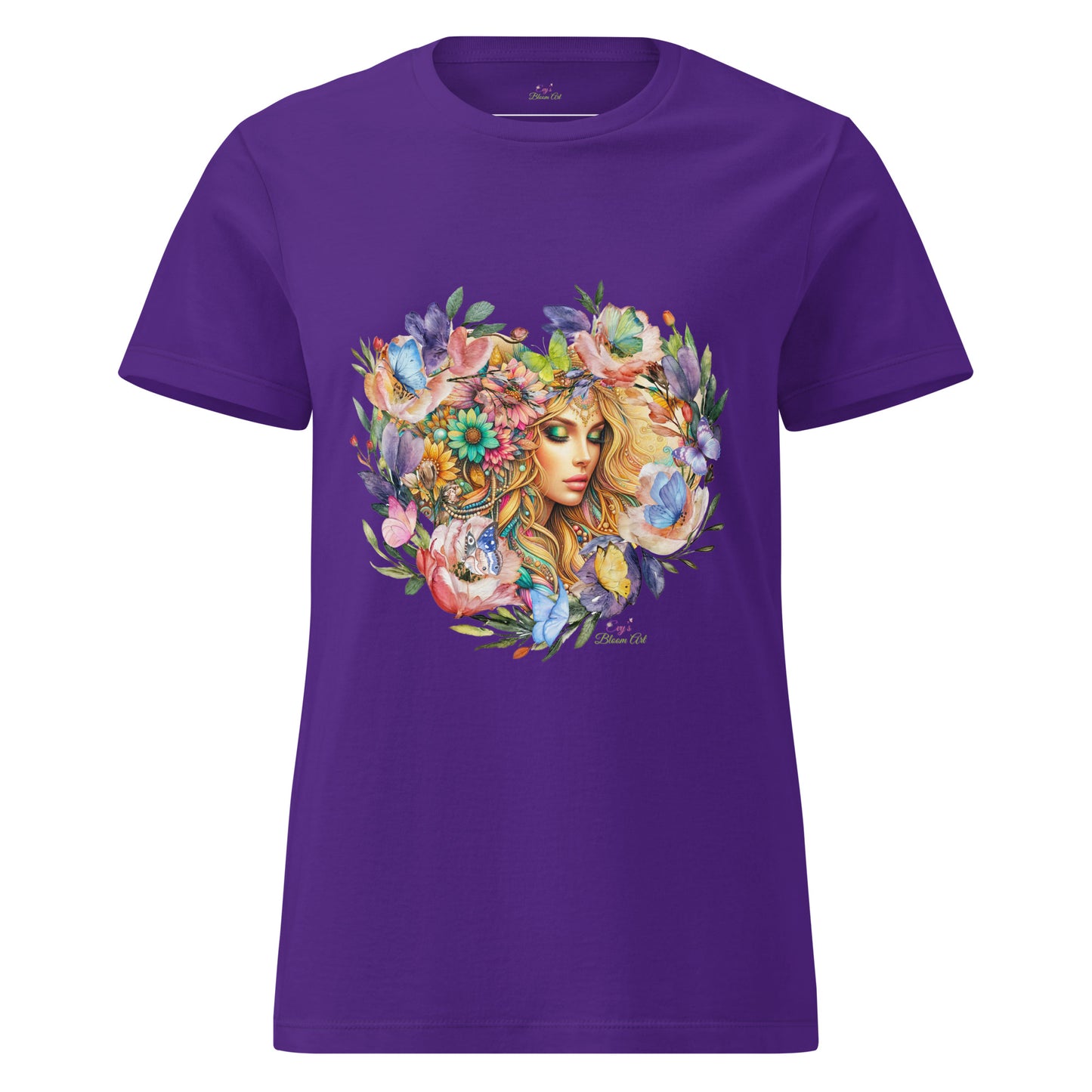 T-shirt voor haar: "Bohemian Hart - T-shirt met Kleurrijke Bloemenpracht door Evy's Bloom Art" - Evy's Bloom Art