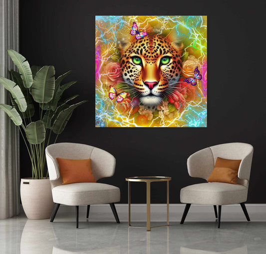 Kunstwerk: Wilde Schoonheid Acrylic Print – Een Kleurrijke Symfonie voor Modern Interieur - Evy's Bloom Art