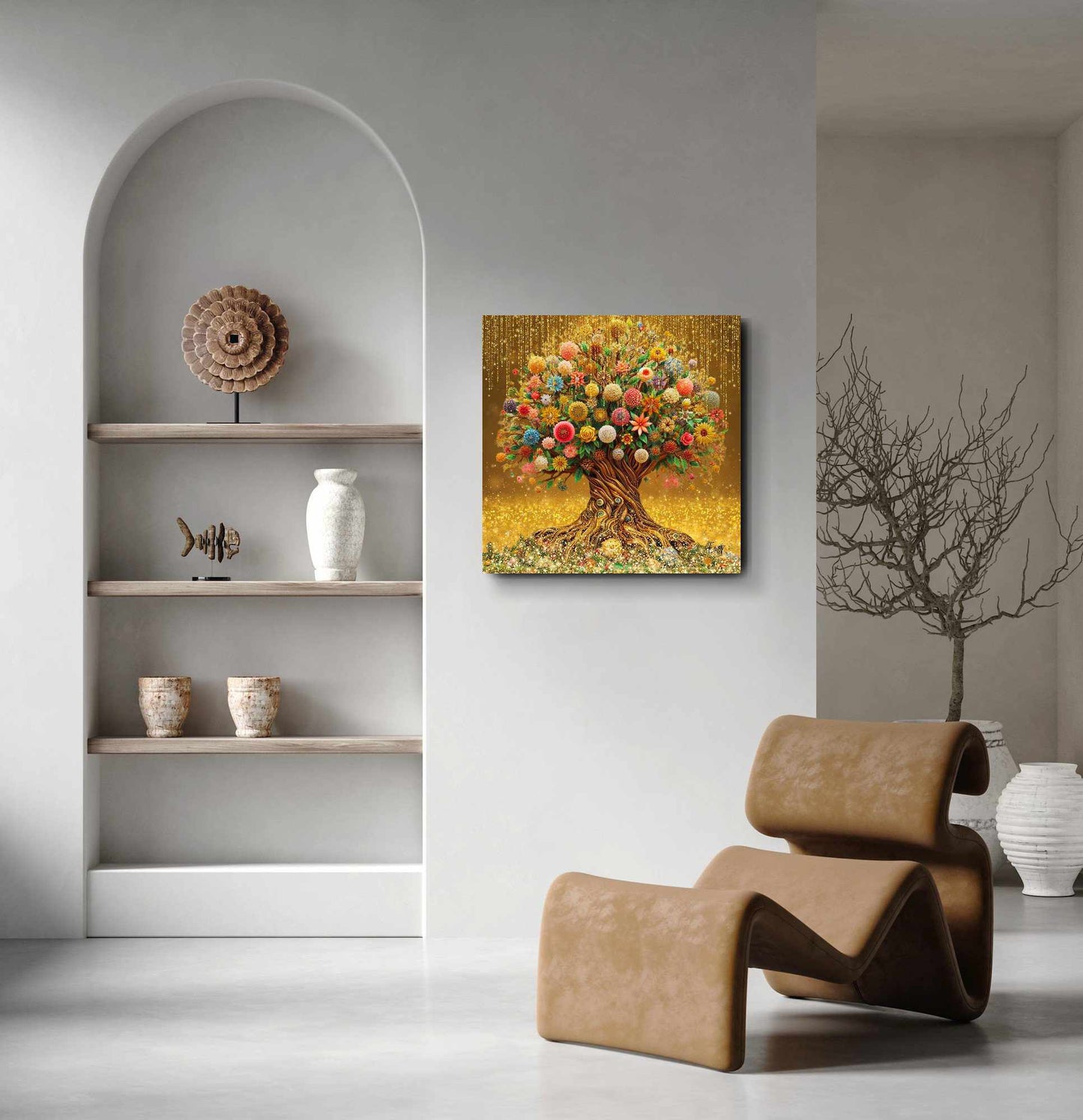 Kunstwerk: "De Bloeiende Levensboom" - Evy's Bloom Art