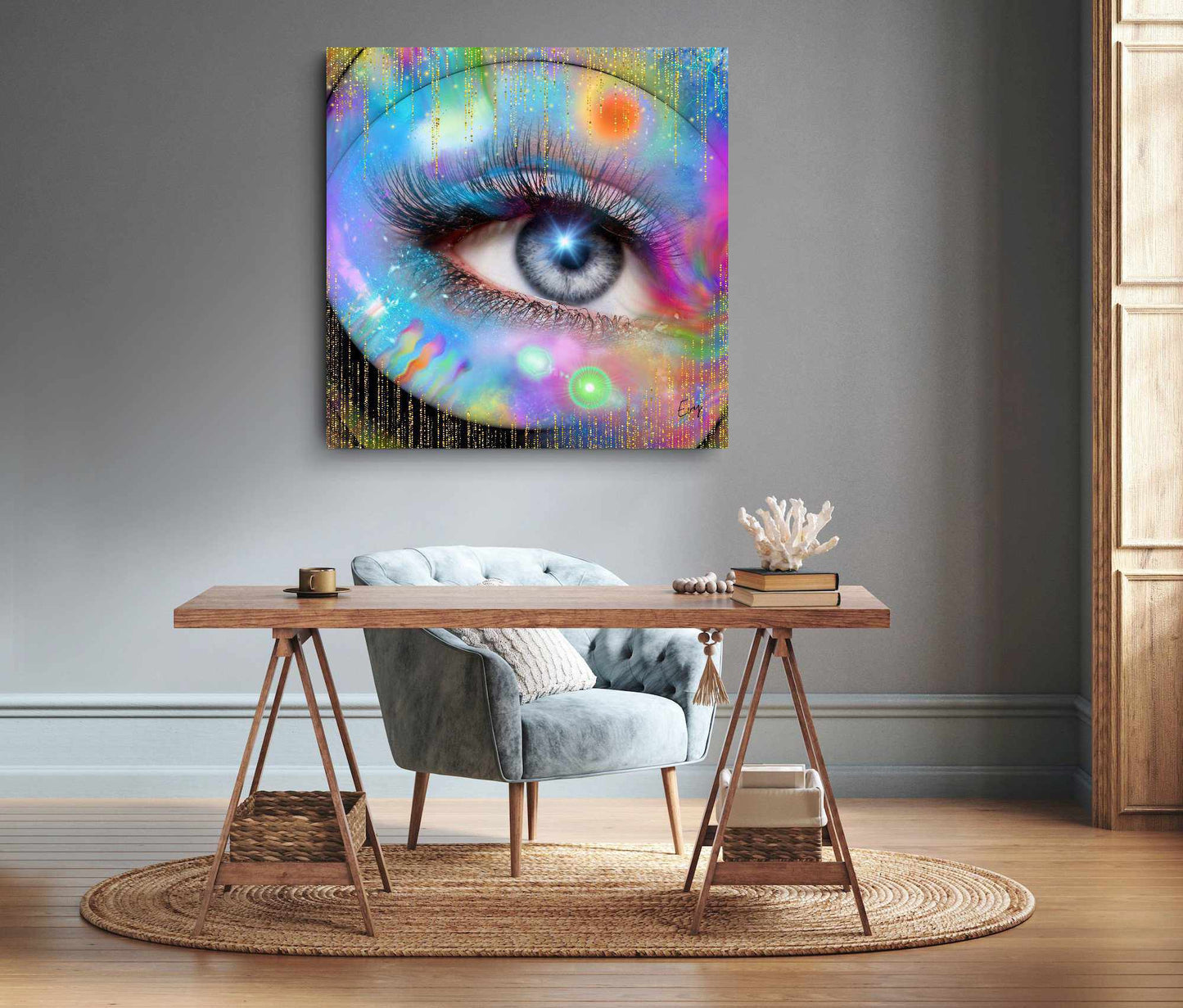 Universele Waarneming Binnenin - Kunstwerk voor aan de Muur - Evy's Bloom Art
