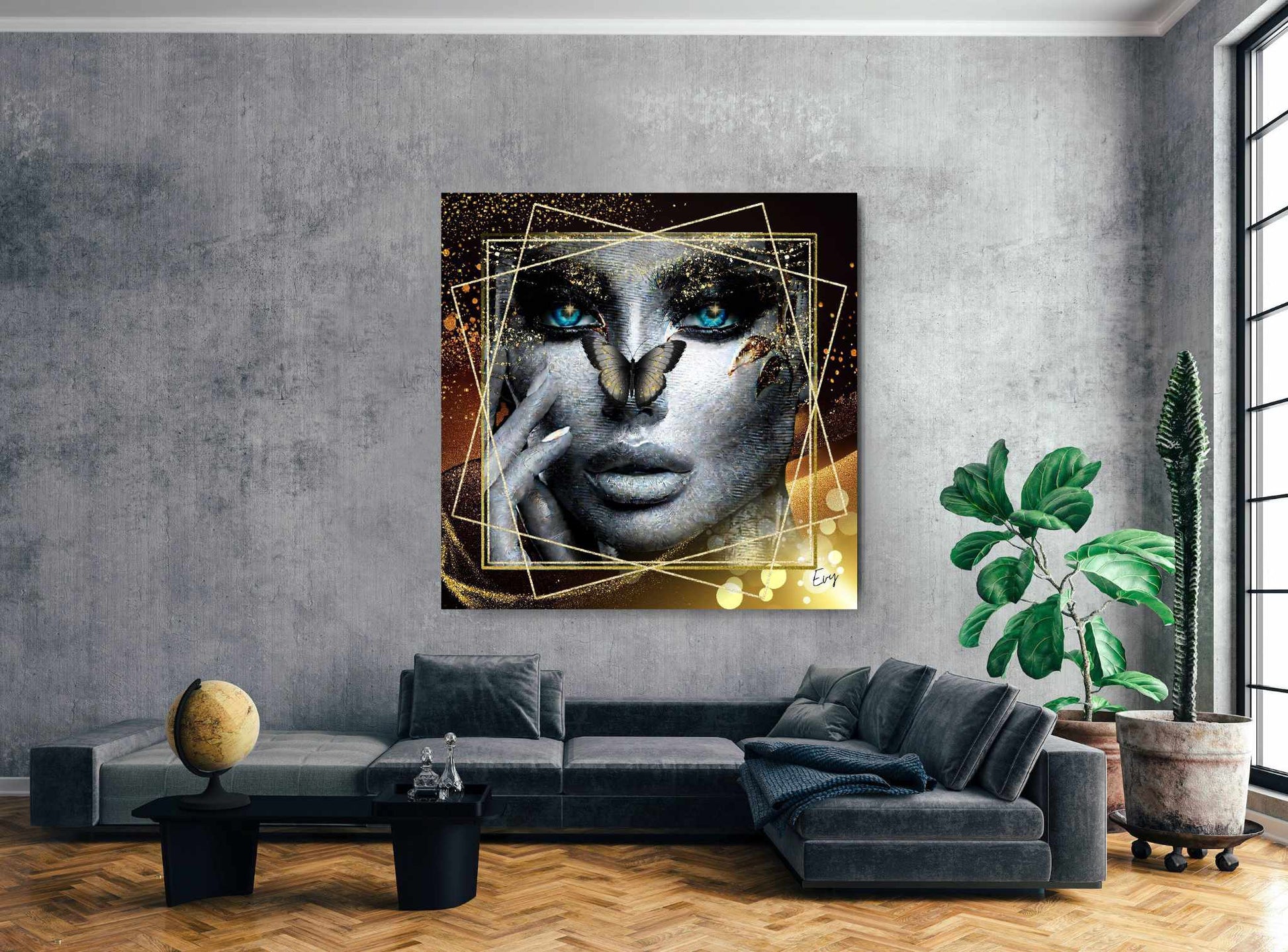 Kunstwerk: "Glamour en Glans" Acrylglas ingelijst - Evy's Bloom Art