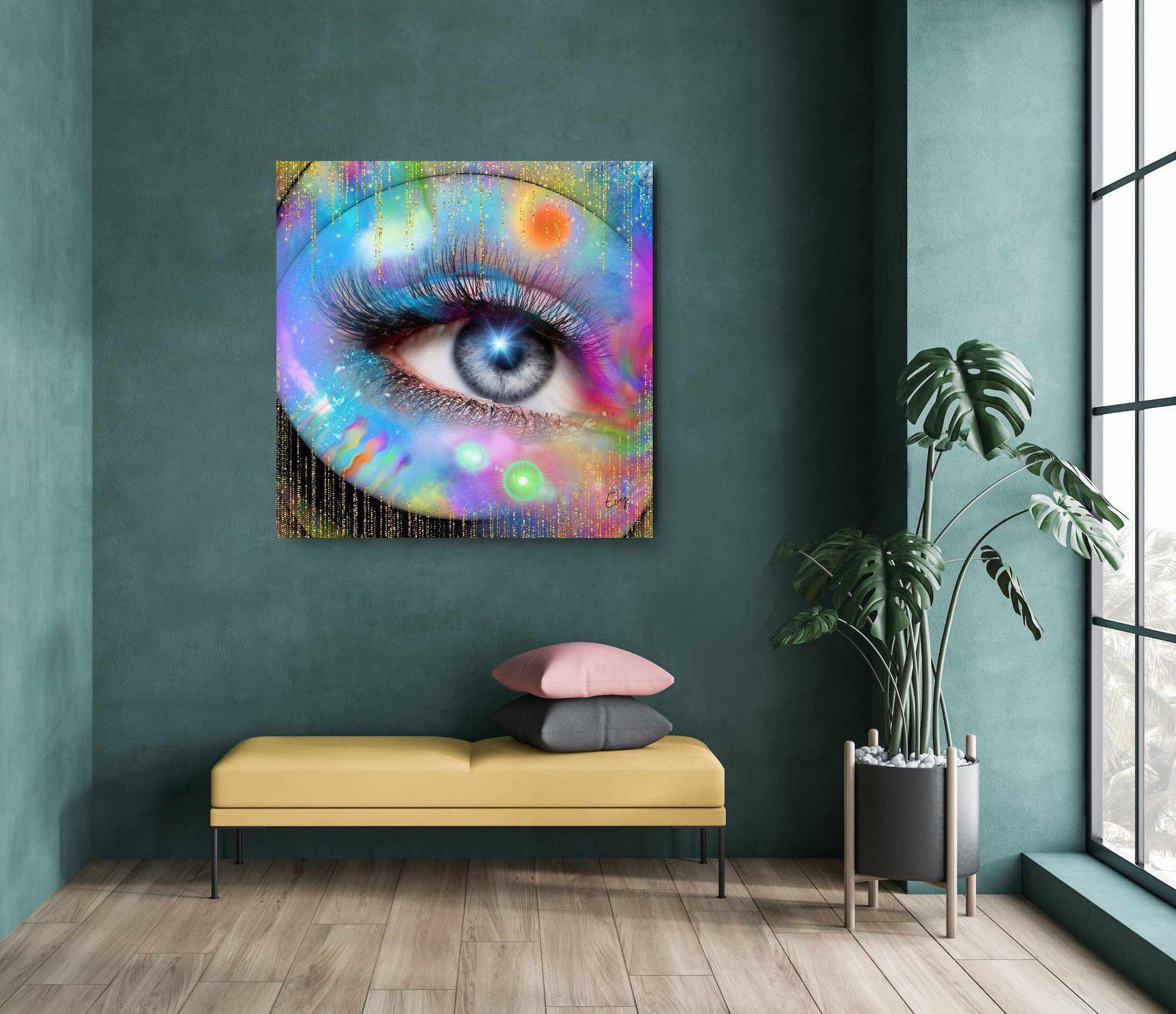 Universele Waarneming Binnenin - Kunstwerk voor aan de Muur - Evy's Bloom Art