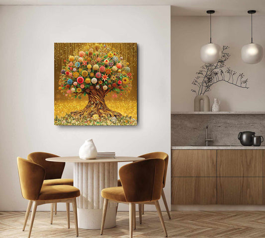 Kunstwerk: "De Bloeiende Levensboom" - Evy's Bloom Art