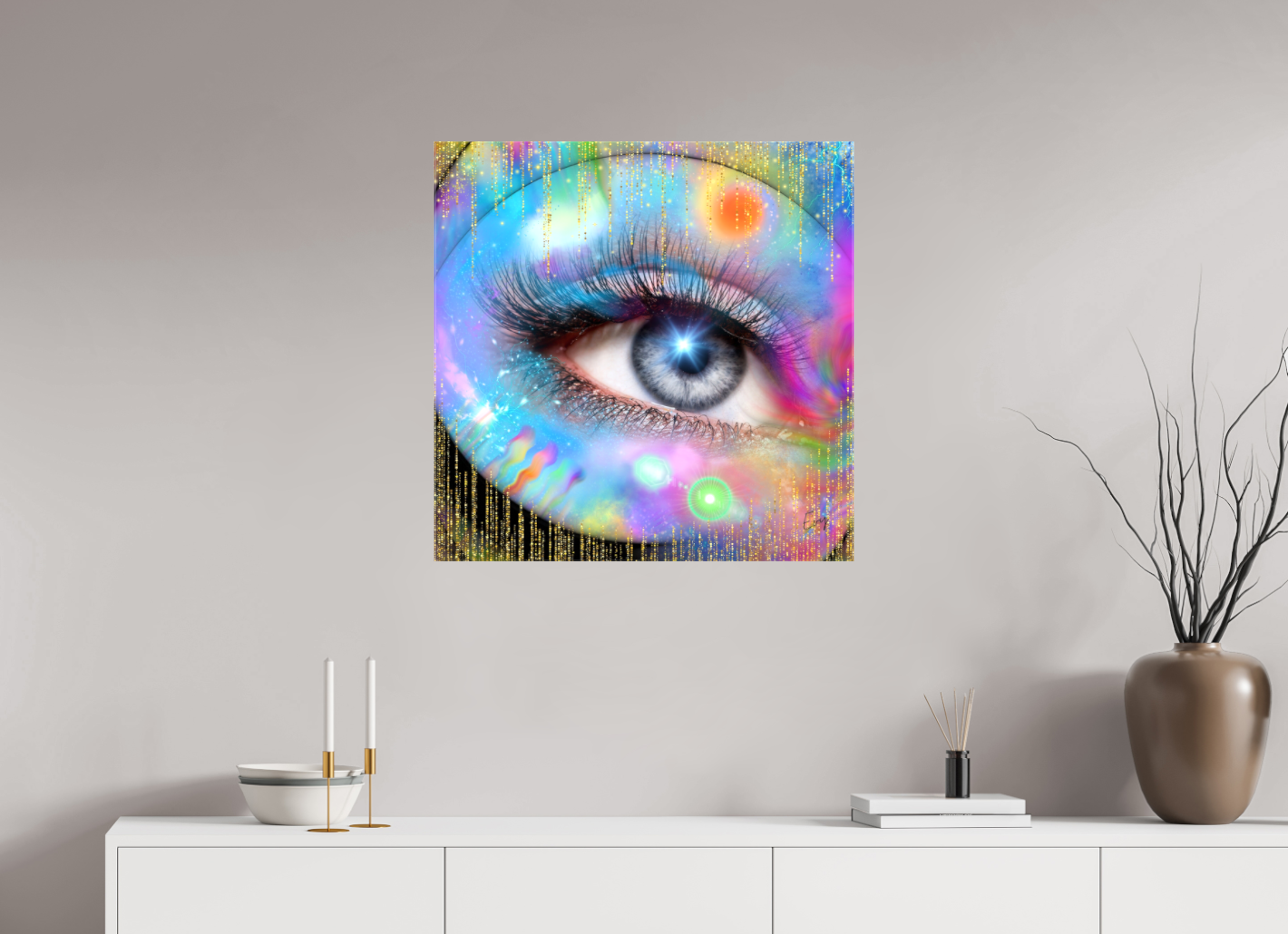 Universele Waarneming Binnenin - Kunstwerk voor aan de Muur - Evy's Bloom Art