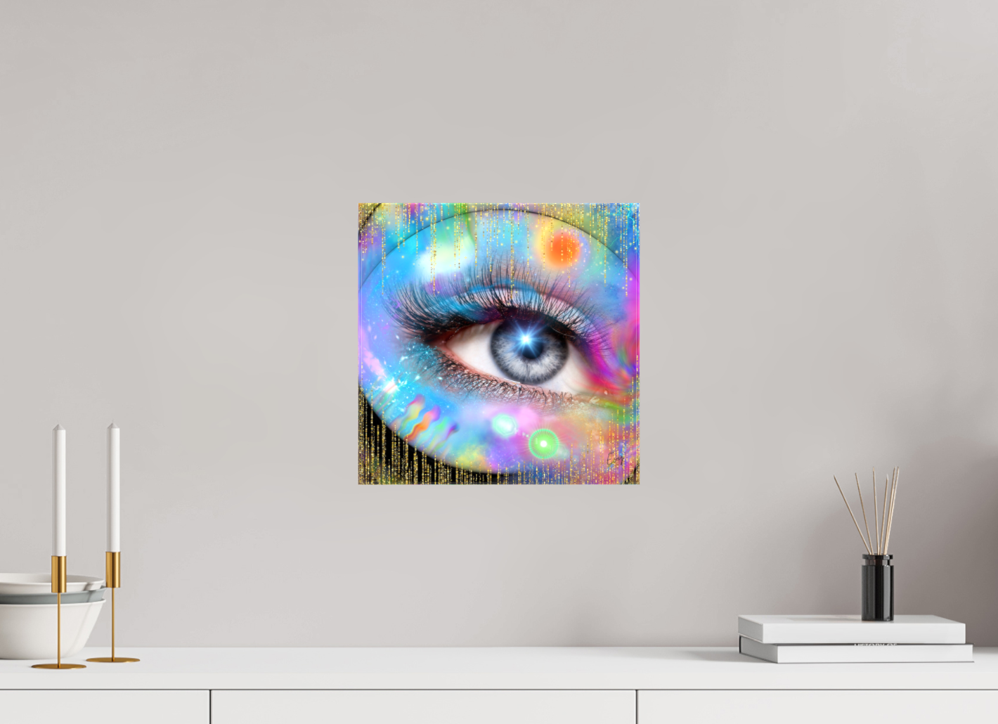 Universele Waarneming Binnenin - Kunstwerk voor aan de Muur - Evy's Bloom Art