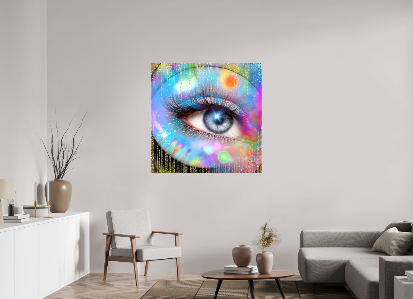 Universele Waarneming Binnenin - Kunstwerk voor aan de Muur - Evy's Bloom Art