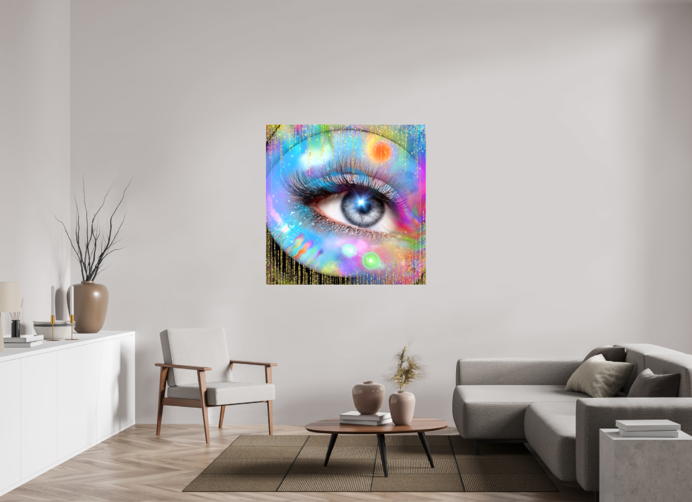 Universele Waarneming Binnenin - Kunstwerk voor aan de Muur - Evy's Bloom Art