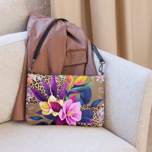 Draagtas: "Bohemian Elegance - Crossbodytas met Evy's Bloom Art Design" - Evy's Bloom Art