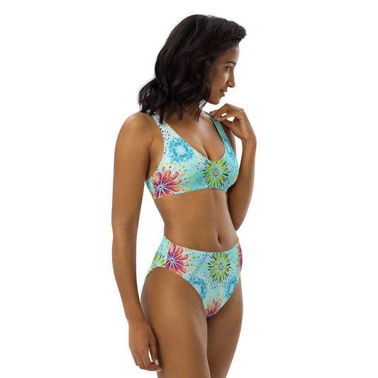Badmode: "Turquoise Mandala Bikini - Bohemian Stijl van Evy's Bloom Art" - Evy's Bloom Art