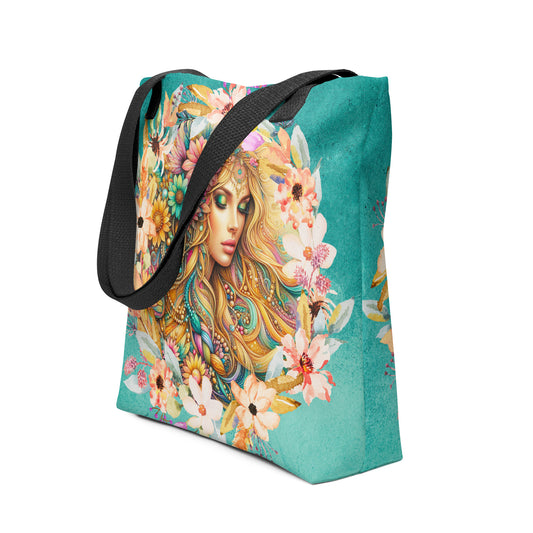 Draagtas: "Boho Droomtas - Trendy Stoffen Tas met Evy's Bloom Art Design" - Evy's Bloom Art