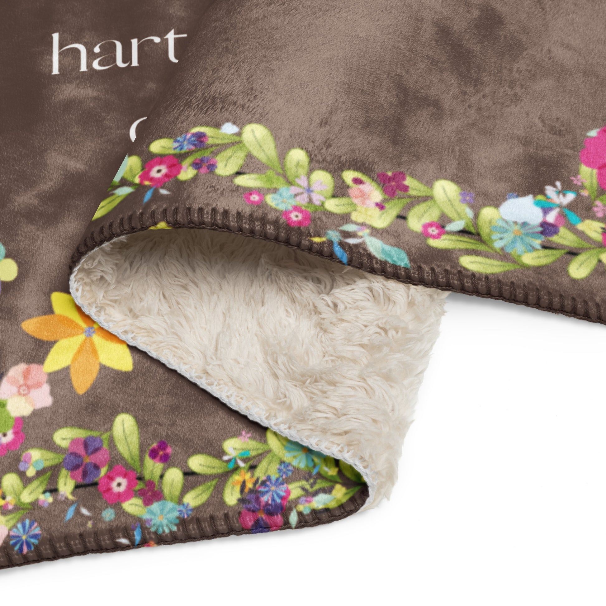 Voor Haar: Sherpa deken een omhelzing van woorden voor mama - Evy's Bloom Art