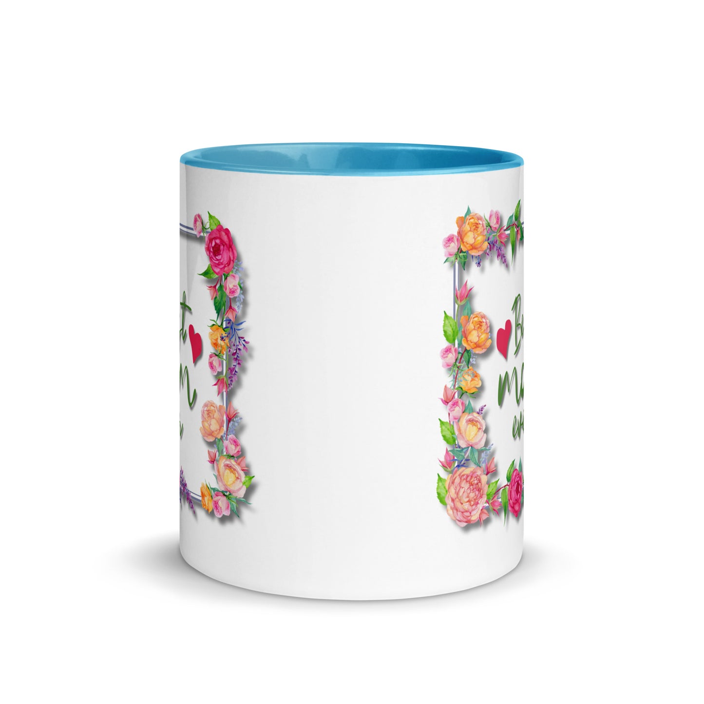 Gift voor haar: Drinkmok met gekleurde binnenkant – Best Mom Ever - Evy's Bloom Art