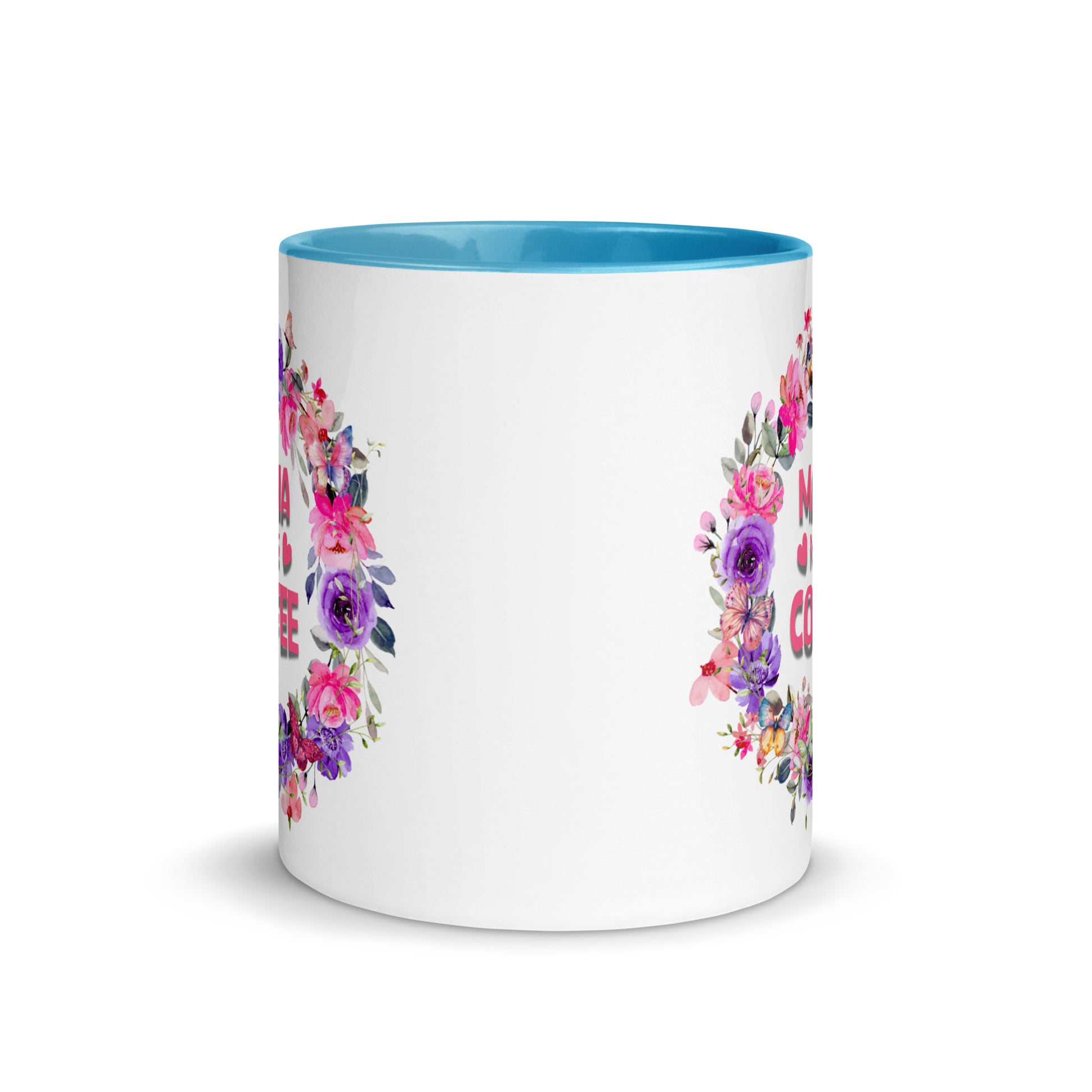 Gift voor haar: Drinkmok met gekleurde binnenkant – Mama Needs Coffee - Evy's Bloom Art