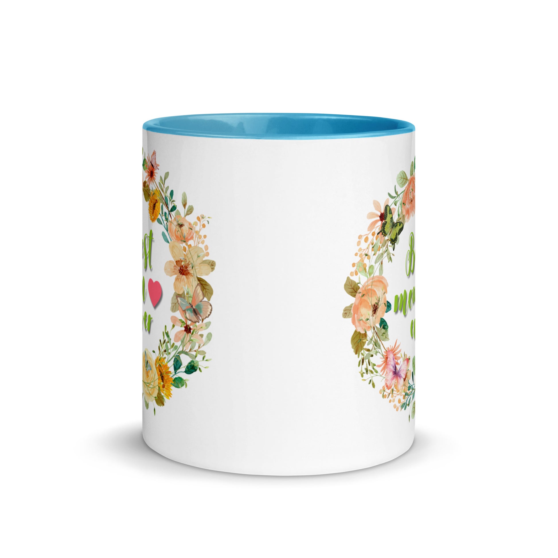 Gift voor haar: Drinkmok met gekleurde binnenkant – Best Mom Ever - Evy's Bloom Art