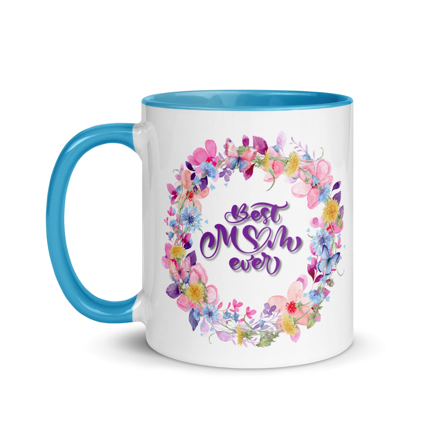 Voor haar: Drinkmok met gekleurde binnenkant – Best Mom Ever - Evy's Bloom Art
