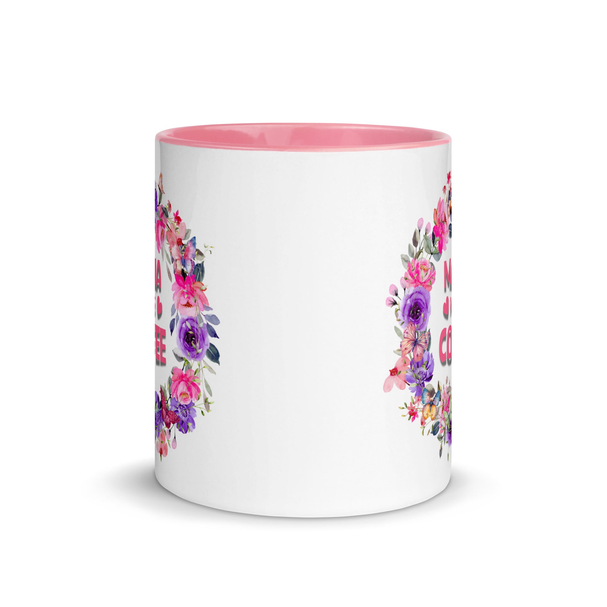 Gift voor haar: Drinkmok met gekleurde binnenkant – Mama Needs Coffee - Evy's Bloom Art