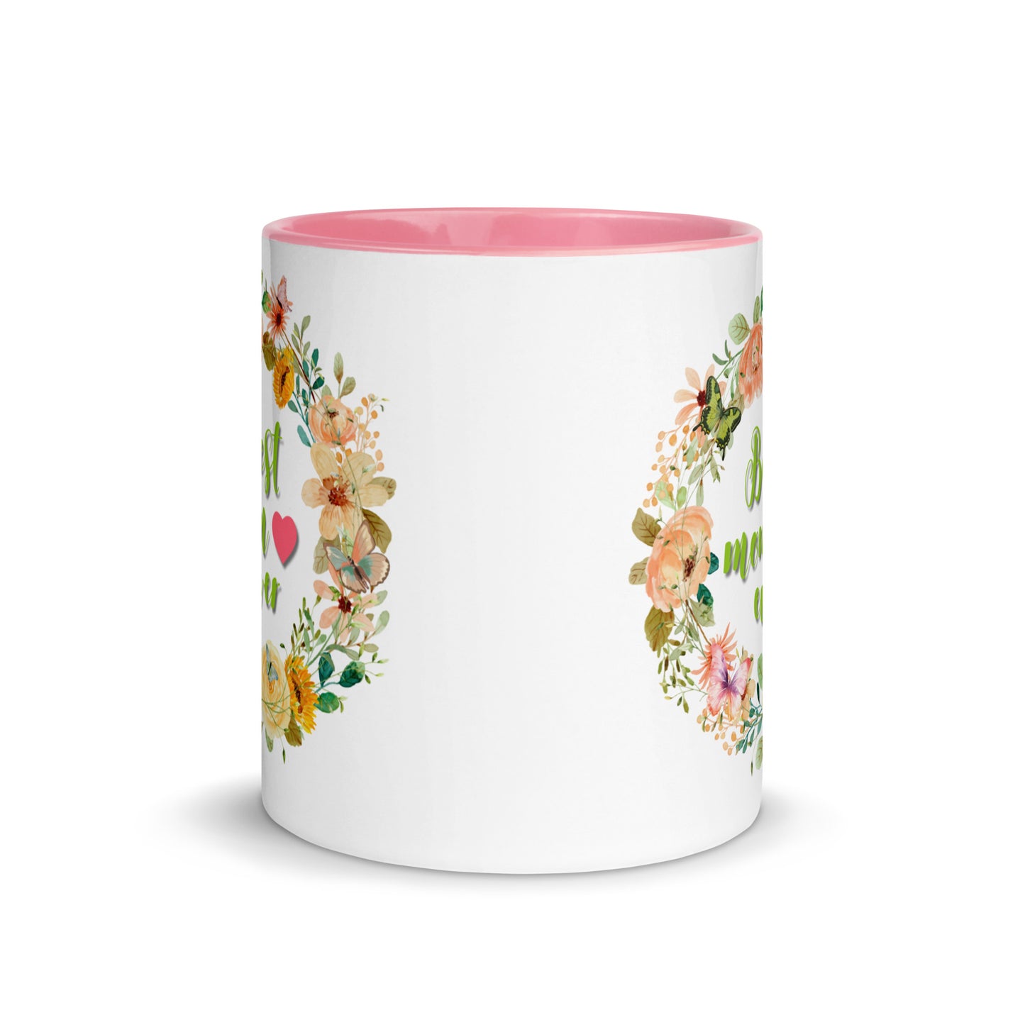 Gift voor haar: Drinkmok met gekleurde binnenkant – Best Mom Ever - Evy's Bloom Art