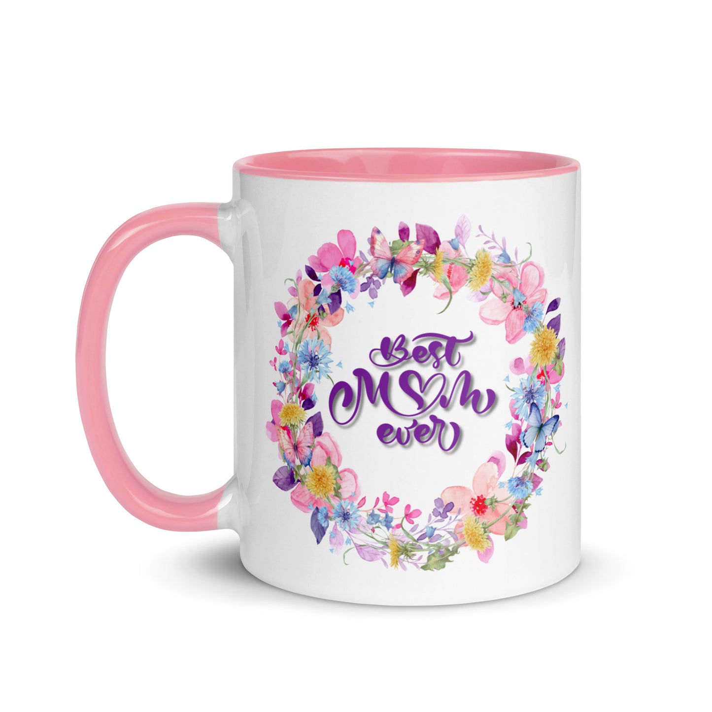 Voor haar: Drinkmok met gekleurde binnenkant – Best Mom Ever - Evy's Bloom Art