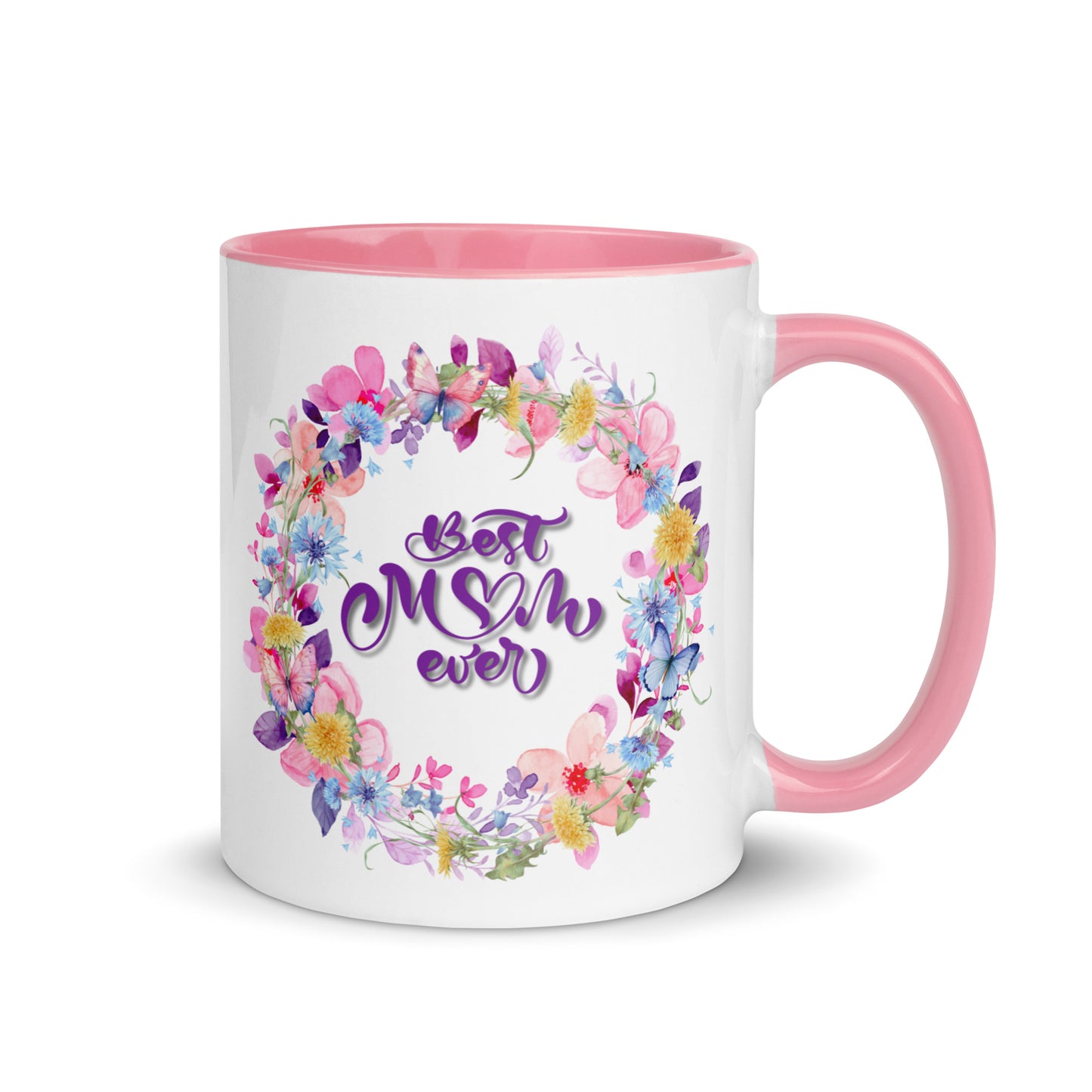 Voor haar: Drinkmok met gekleurde binnenkant – Best Mom Ever - Evy's Bloom Art