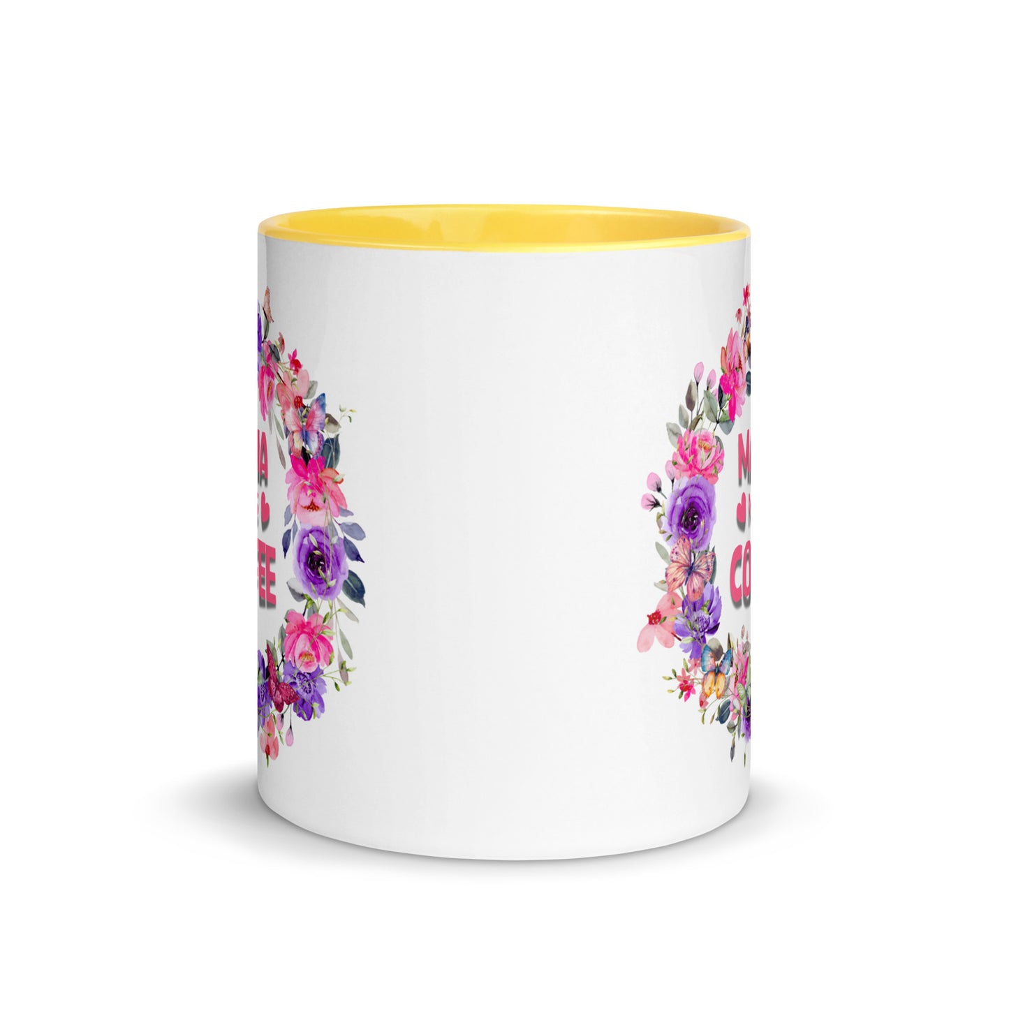Gift voor haar: Drinkmok met gekleurde binnenkant – Mama Needs Coffee - Evy's Bloom Art