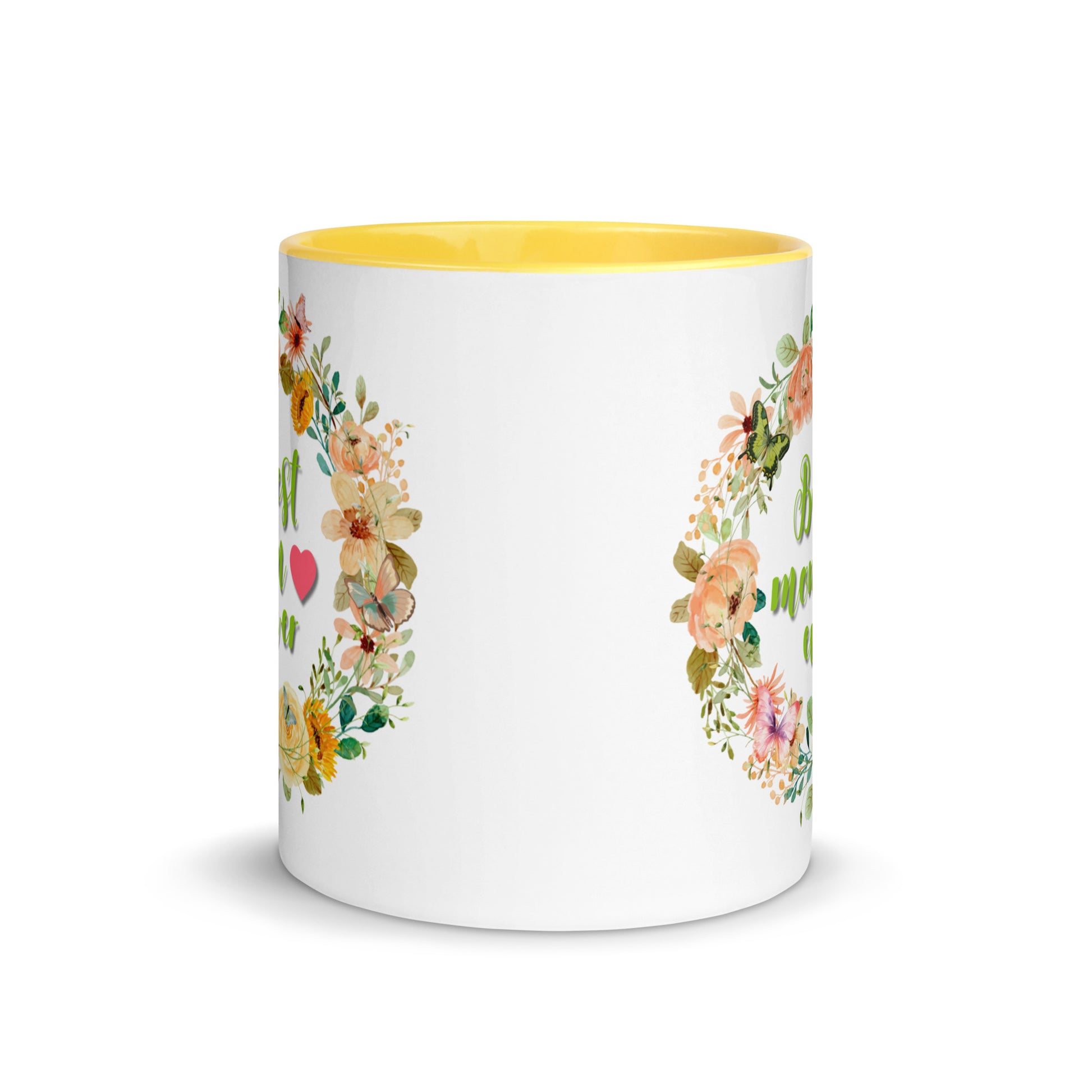 Gift voor haar: Drinkmok met gekleurde binnenkant – Best Mom Ever - Evy's Bloom Art